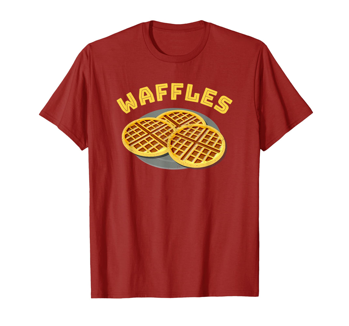 Chicken Waffles Funny Halloween Couple Costume Waffles Half T-Shirt