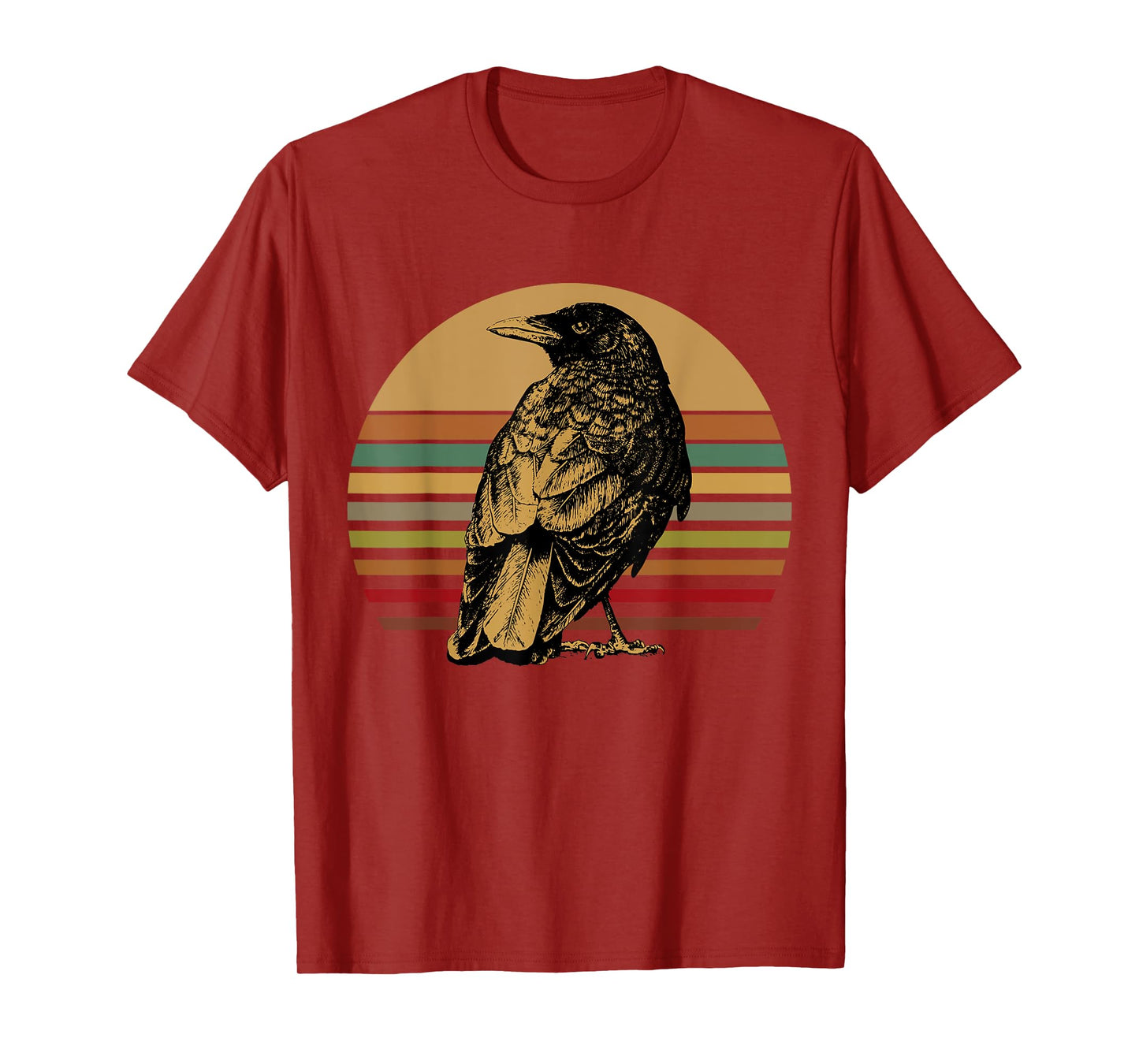 Black Crow Retro Bird Watching Gift Idea Raven Crows T-Shirt