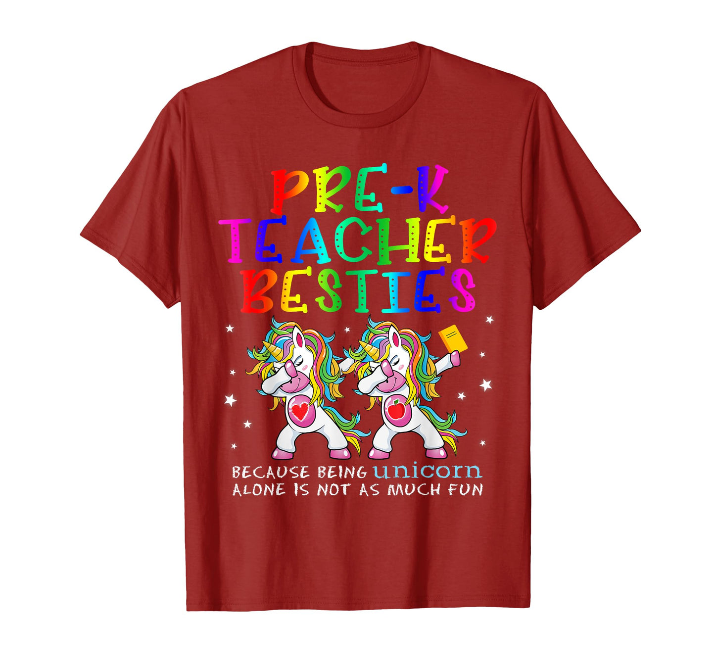 Pre-K Teacher Besties Teacher's Day Best Friend T-Shirt for Men Women
