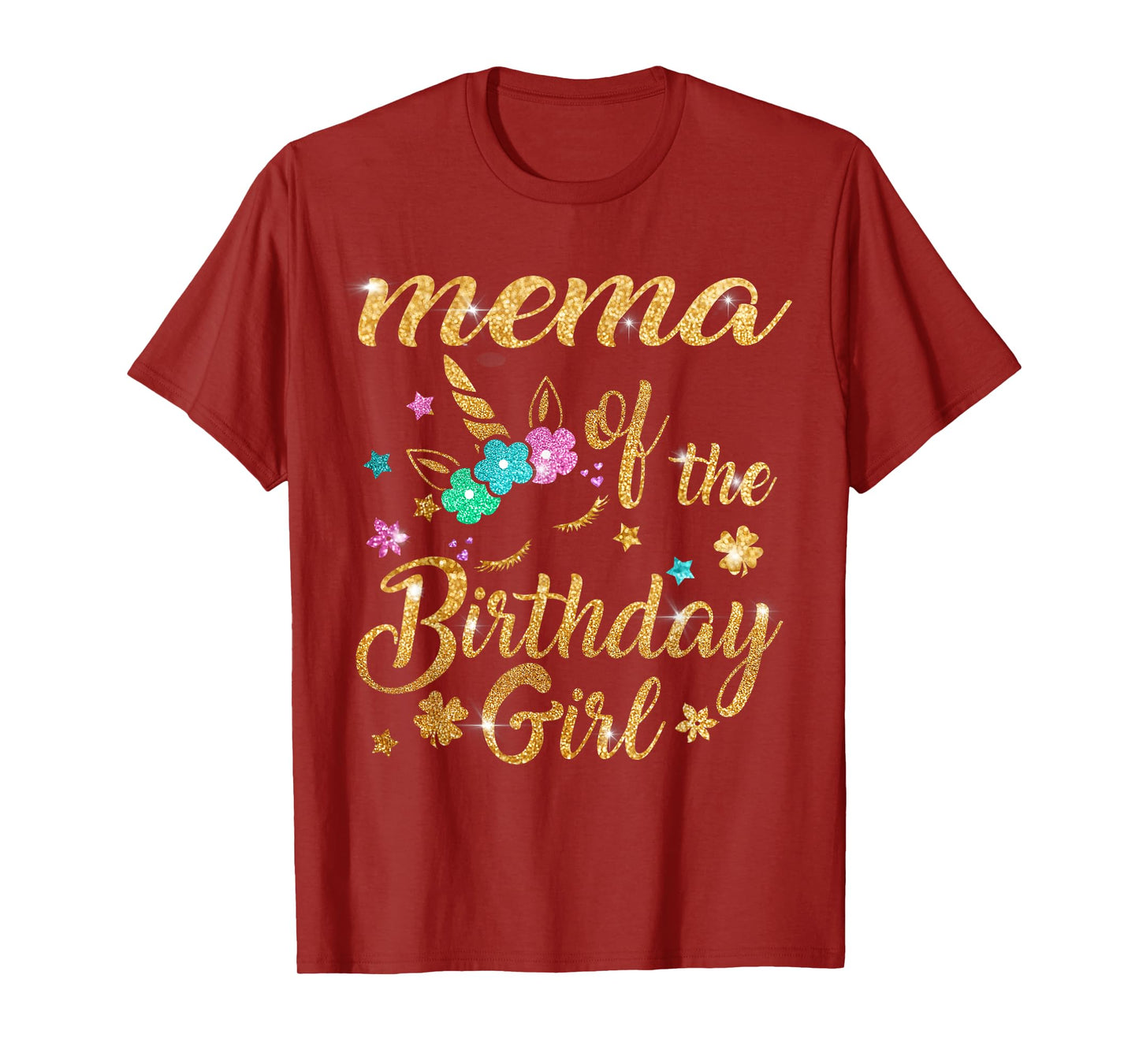 Mema of The Birthday Girl Unicorn Grandma T-Shirt