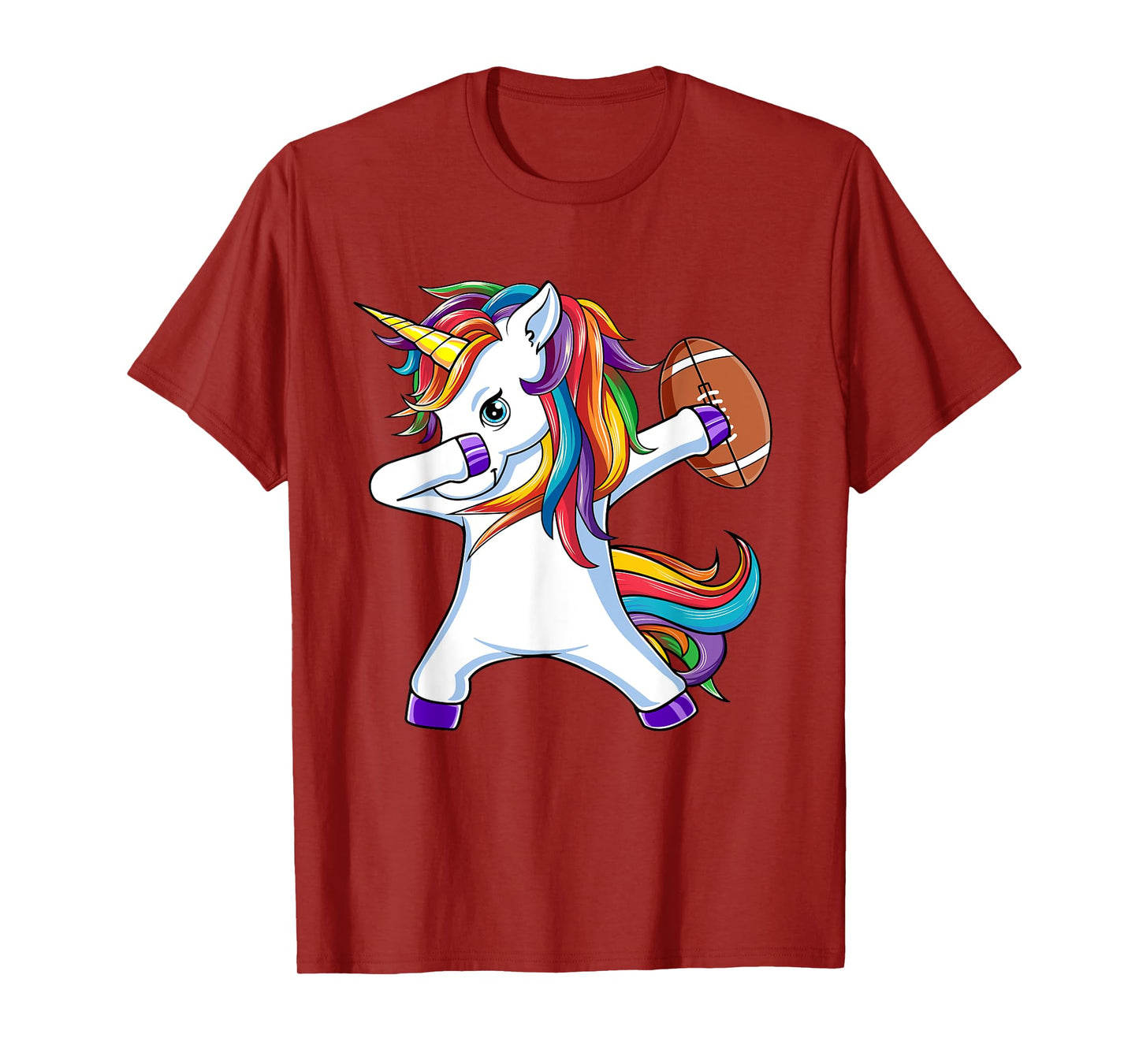 Funny Dabbing Unicorn American Football Gift For Girls Women T-Shirt