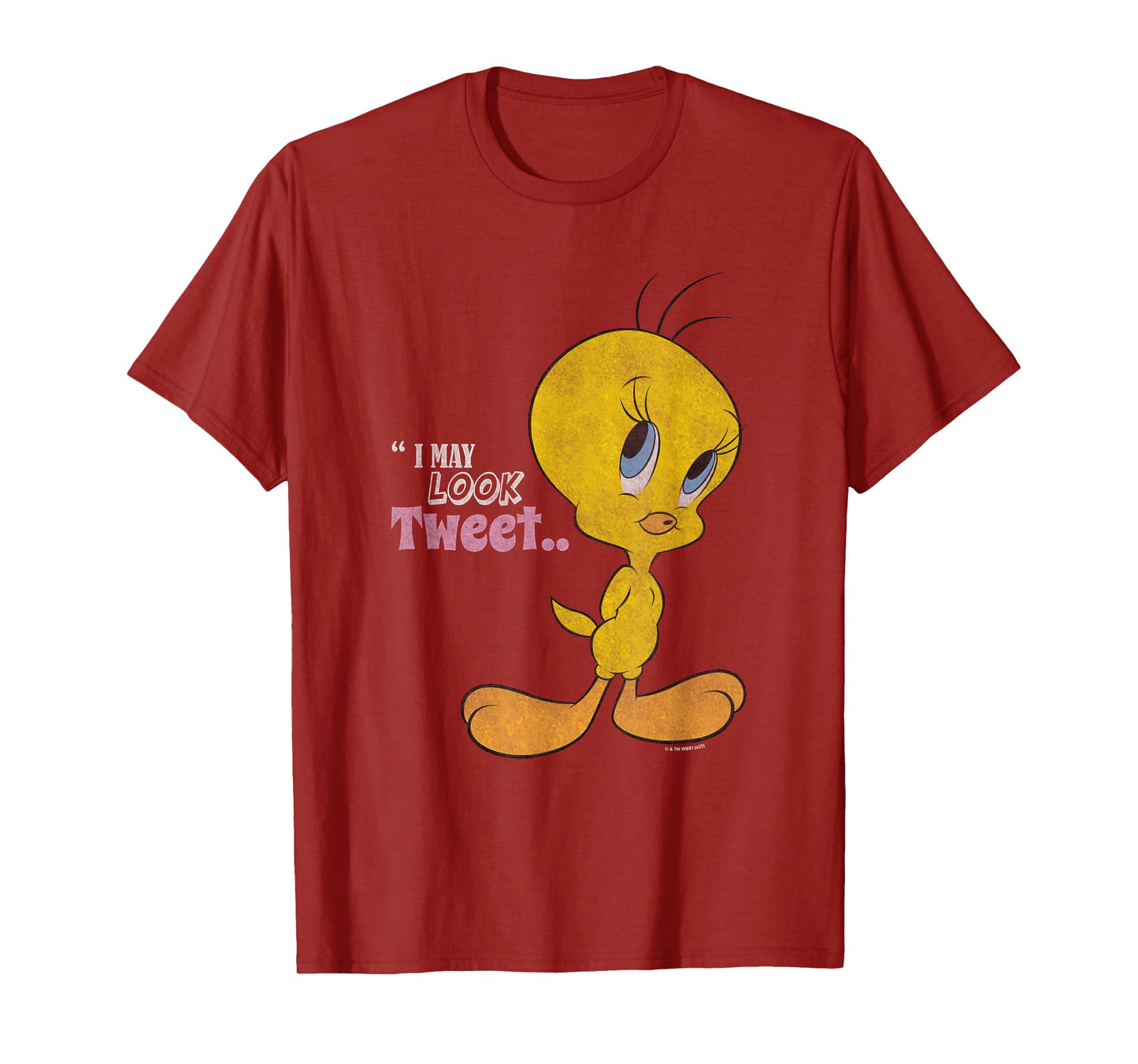 Looney Tunes I May Look Tweet Distressed Tweety Shot T-Shirt