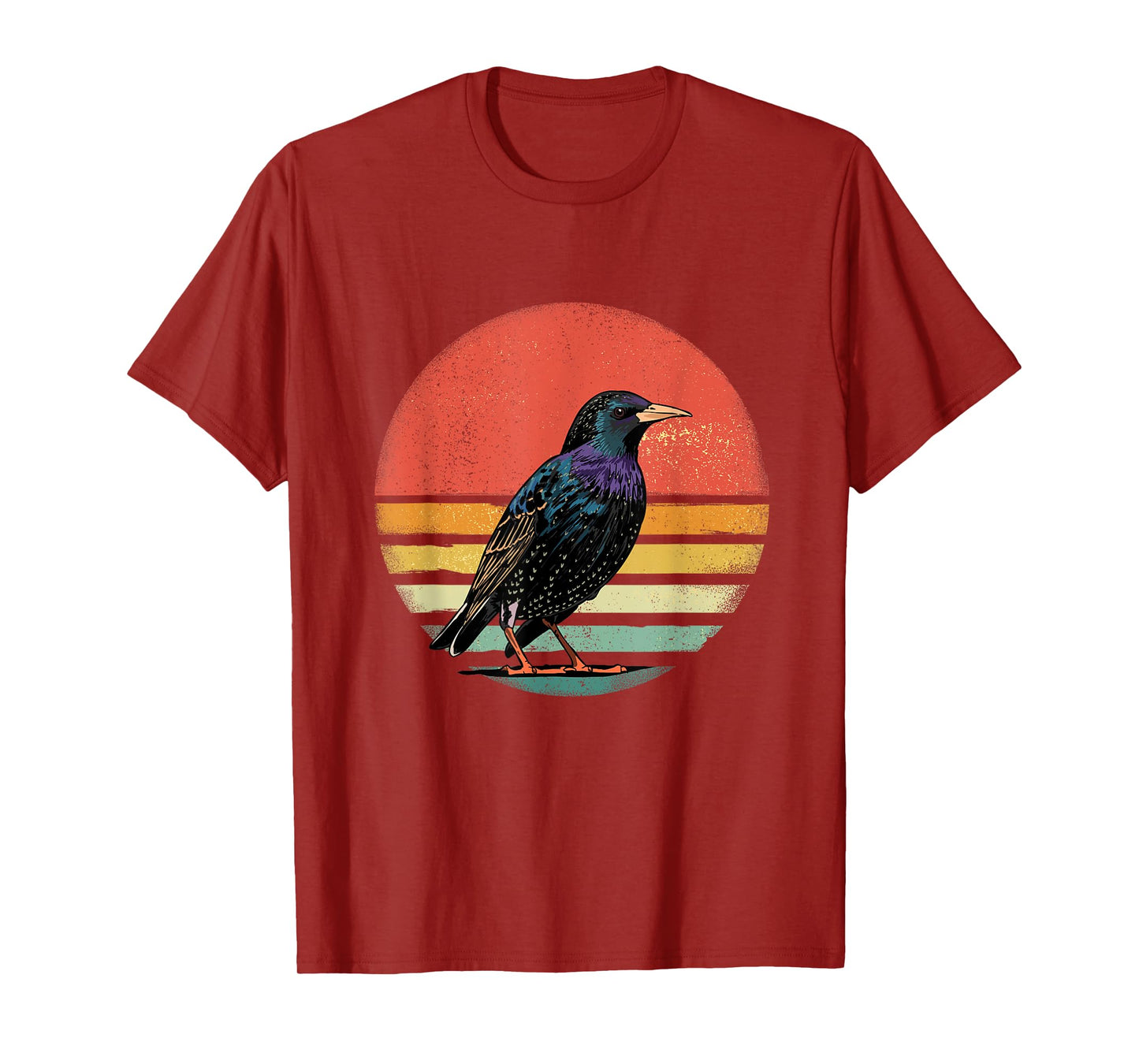 Retro Vintage Starling Nature Starling Bird Watcher T-Shirt