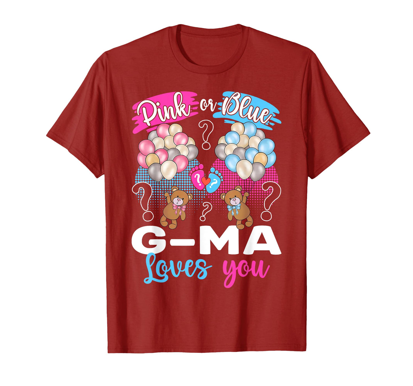 Bears Pink Or Blue G-Ma Loves You Gender Reveal T-Shirt