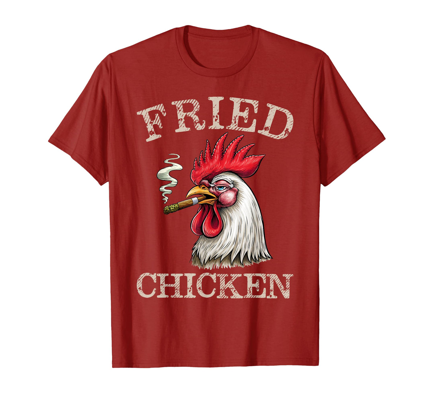 Fried Smoking Chicken 420 Marijuana Graphic Weed Men Women T-Shirt