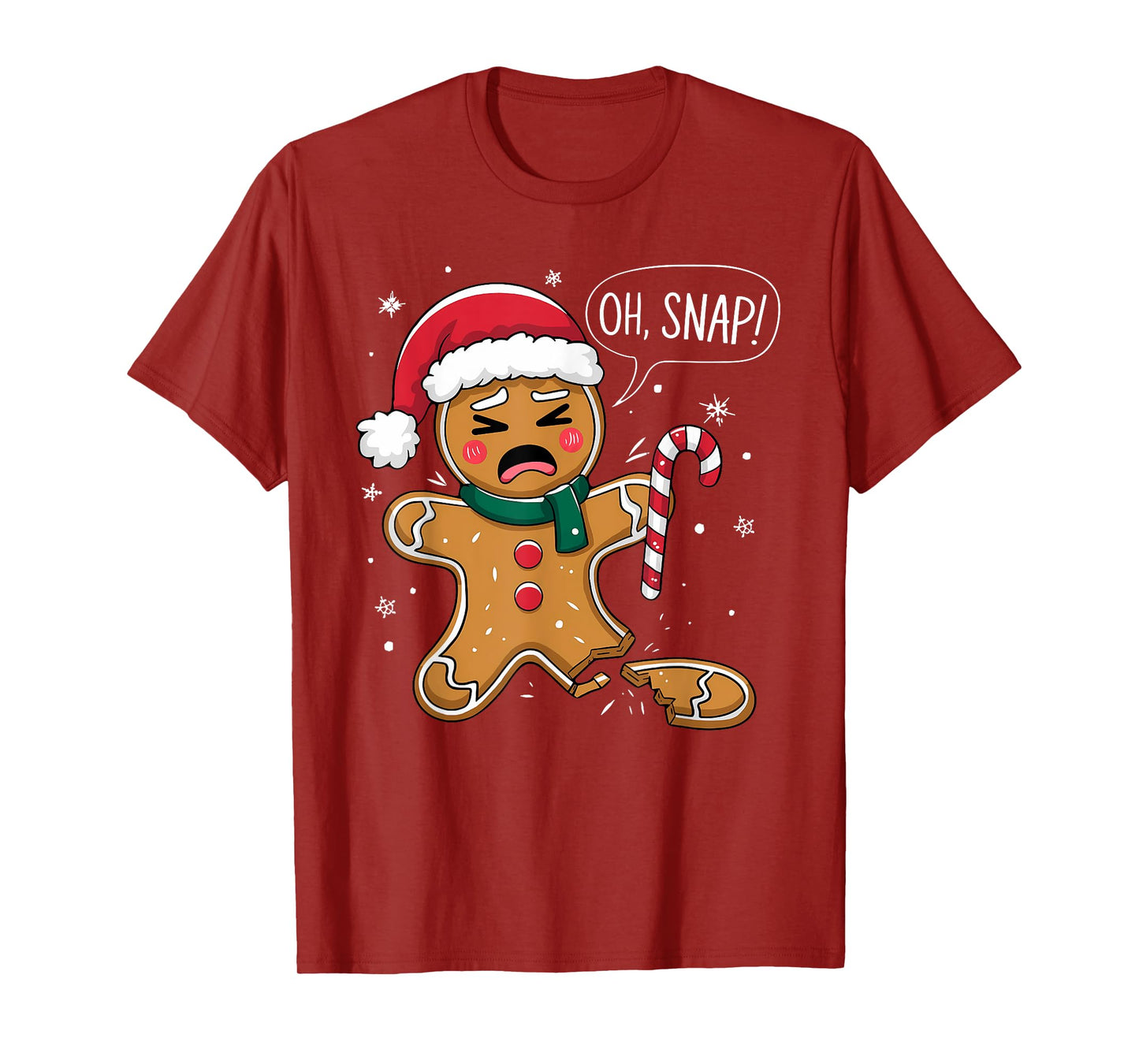 Funny Oh Snap Gingerbread Bakery Christmas Snacks Adults Kid T-Shirt