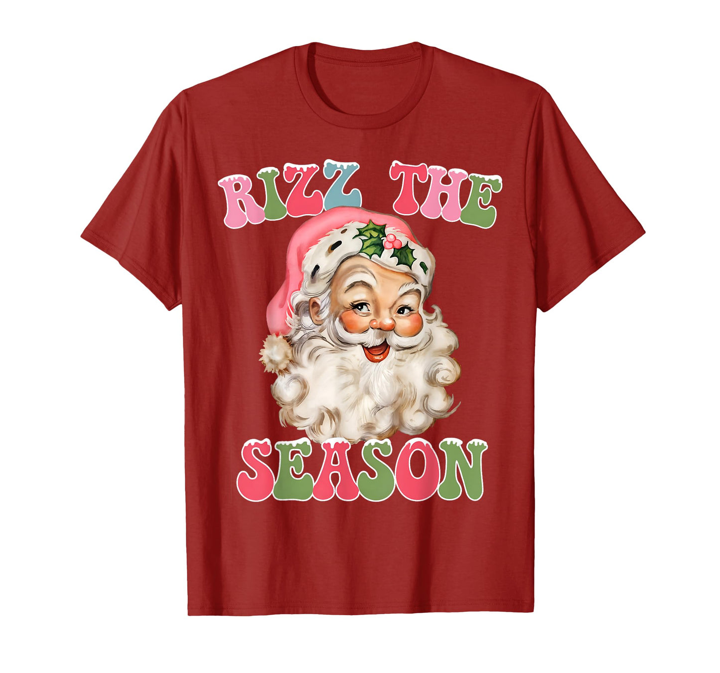 Rizz the Season Funny Christmas Rizzmas Santa Claus Rizzler T-Shirt