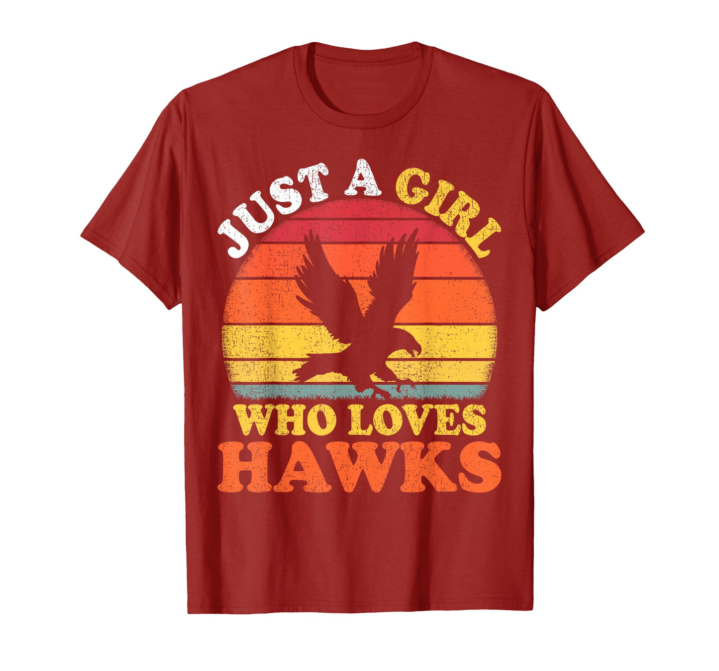 Hawk Bird Vintage Just A Girl Who Loves Hawks T-Shirt