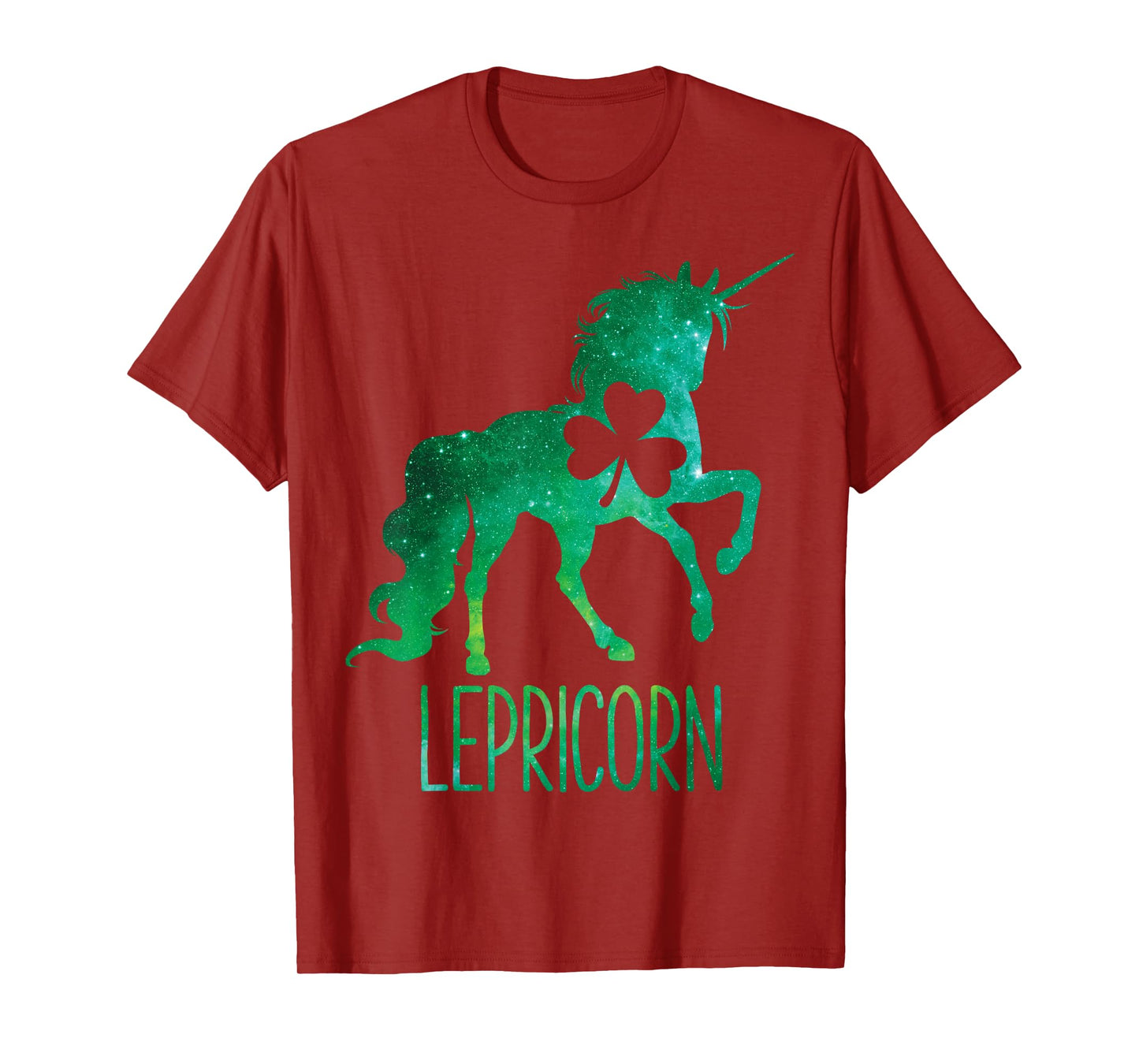 Lepricorn Unicorn St Patricks Day Girls Women Shamrock Space T-Shirt