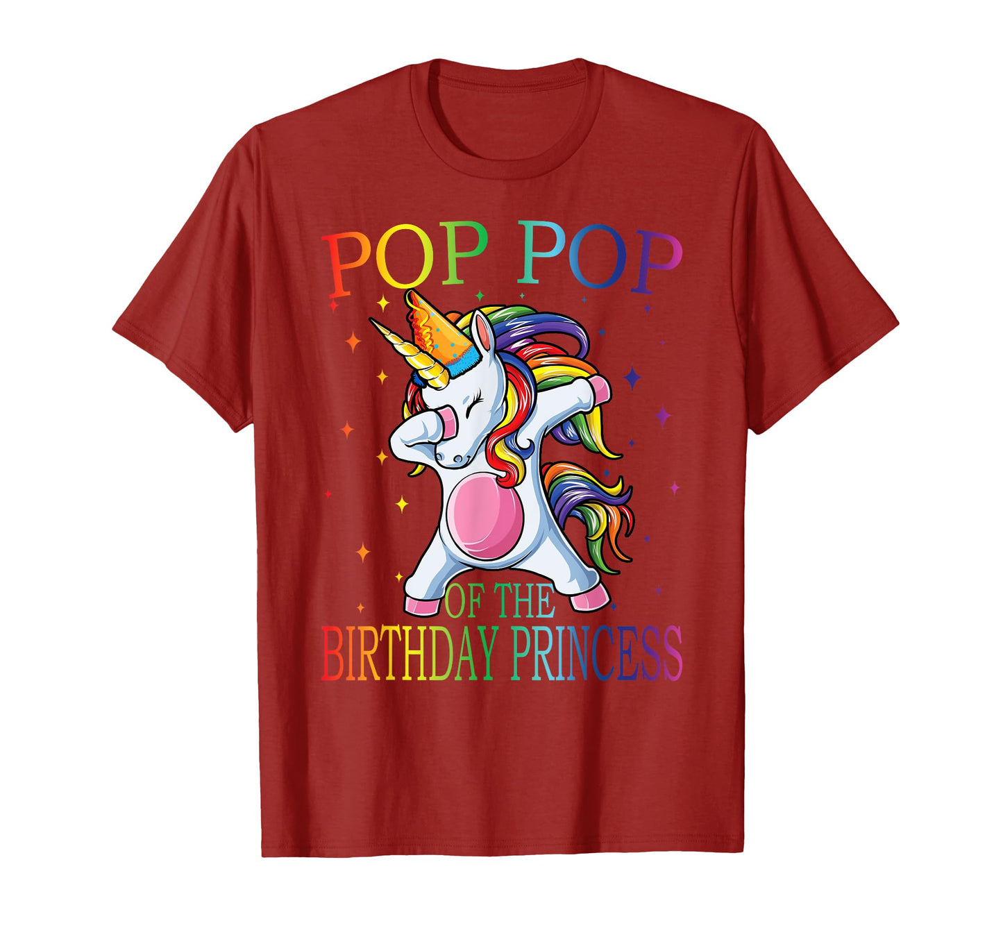 Pop Pop Of The Birthday Princess Unicorn T-Shirt