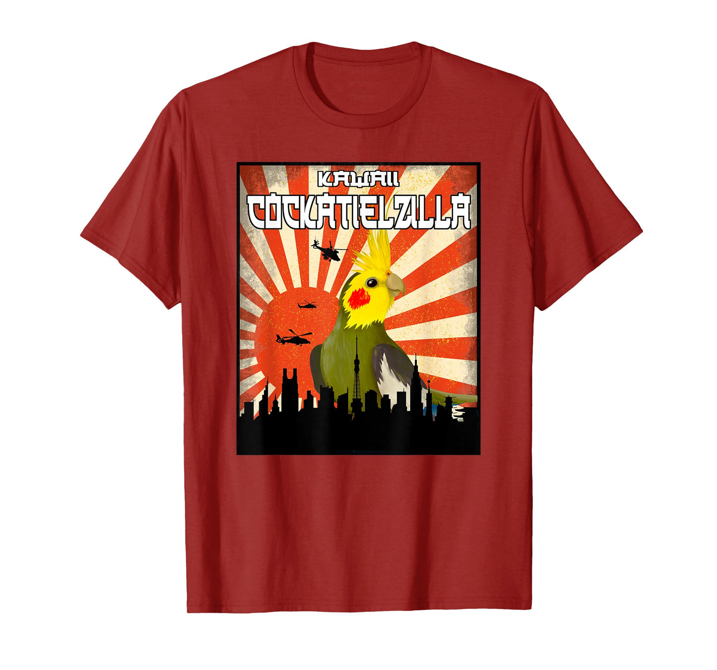 Cockatiel-Zilla Cockatiel T-Shirt, Cockatiel Parrot Shirt T-Shirt