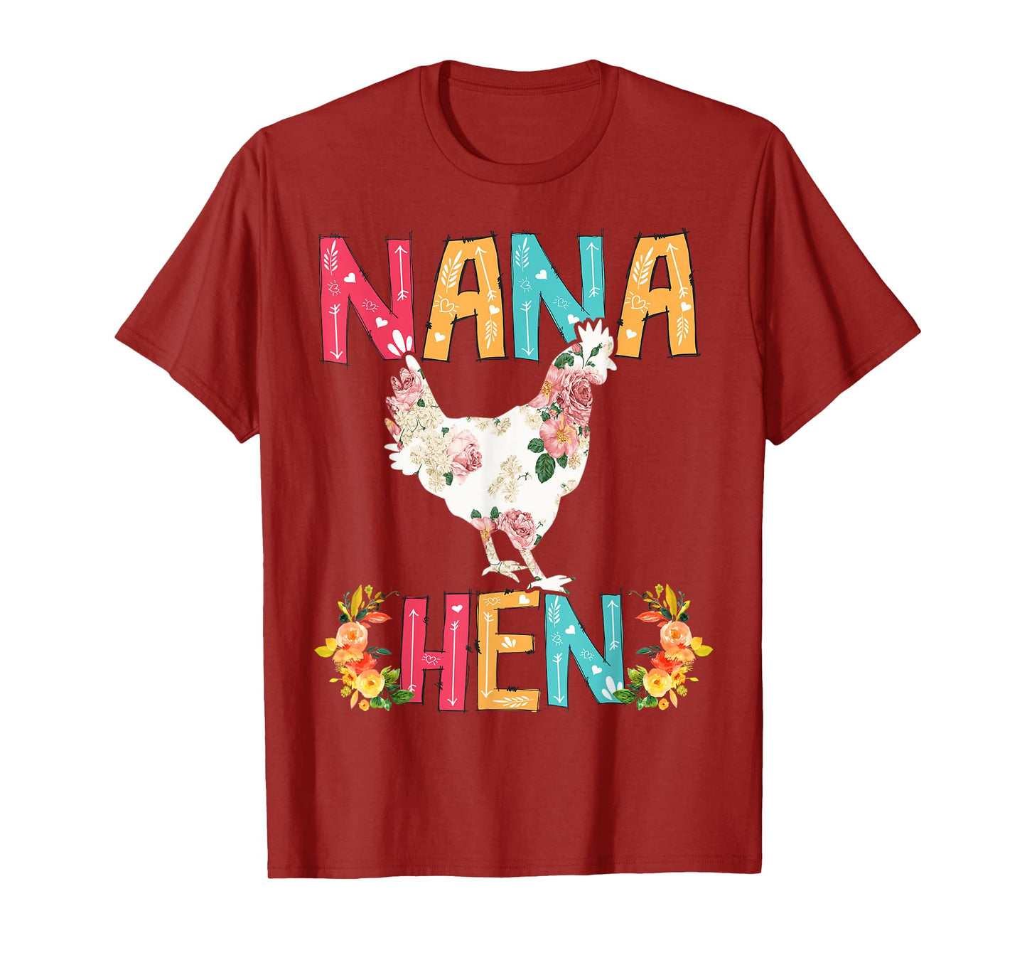 Happy Mother's Day Proud Nana Floral Chicken Hen Lover T-Shirt