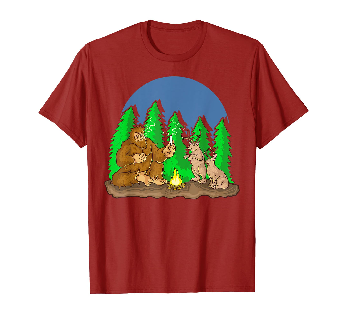 Pot Smoking Bigfoot Jackalope Cryptozoology Shirt Gift T-Shirt