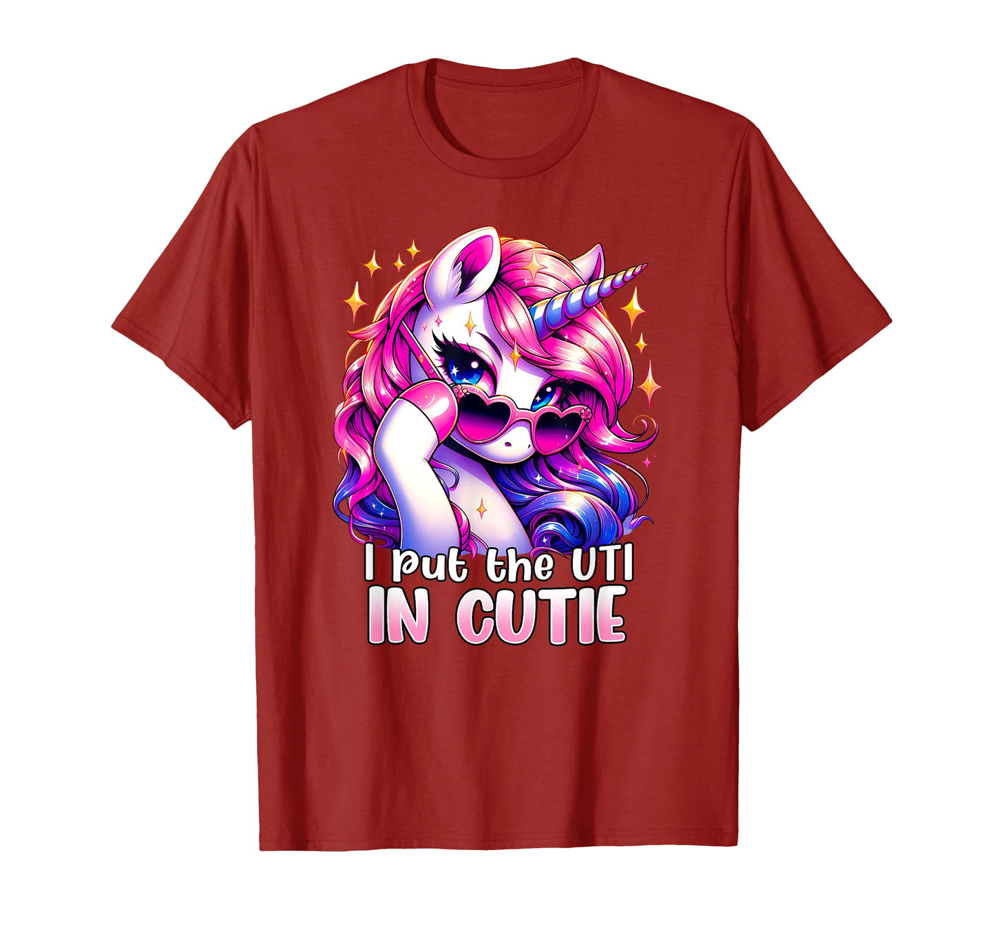 I PUT THE UTI IN CUTIE Weird Embarrassing Oddly Specific Gag T-Shirt