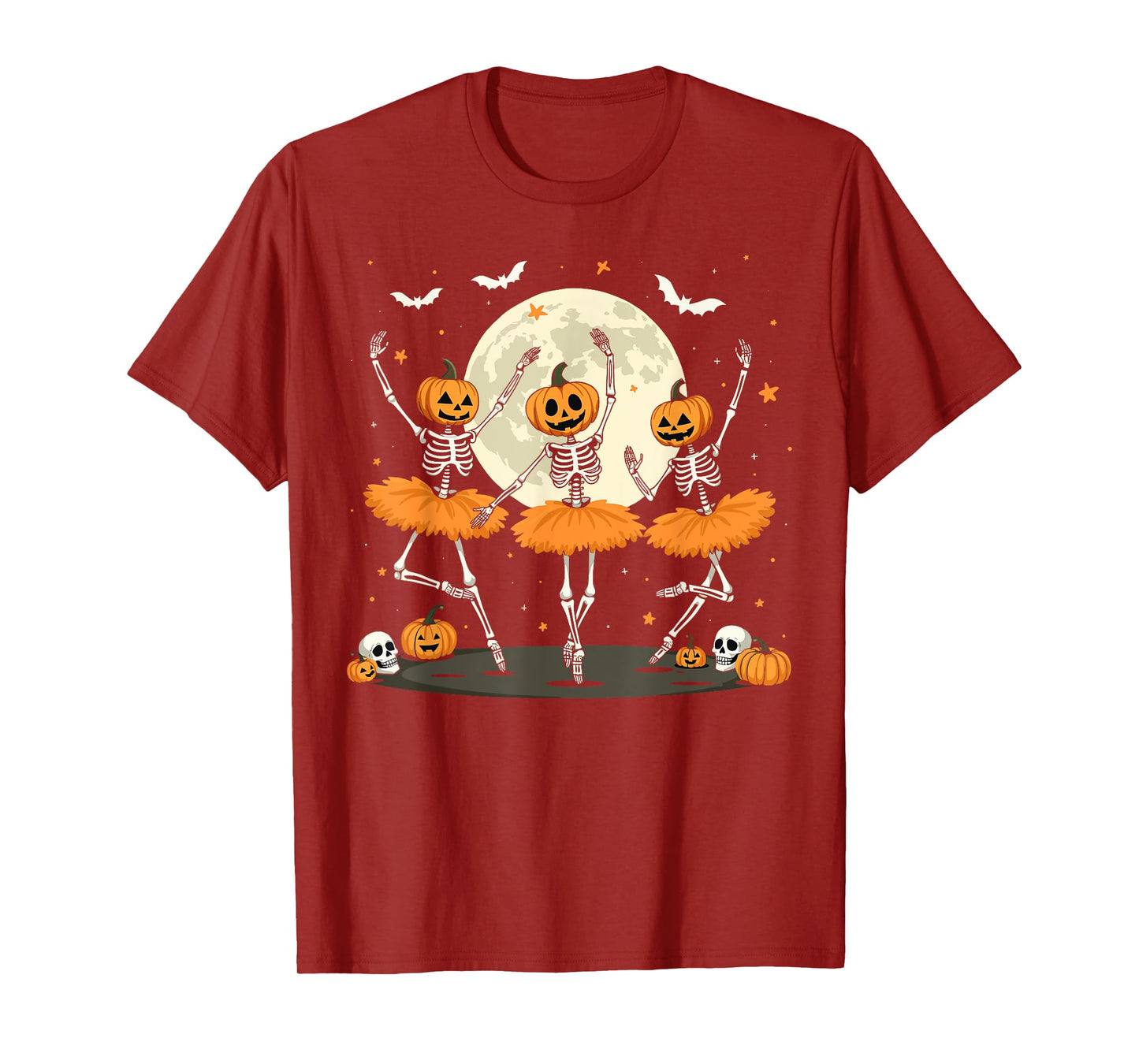 Fun Dancing Skeleton Halloween Spooky Ballerina Ballet Dance T-Shirt