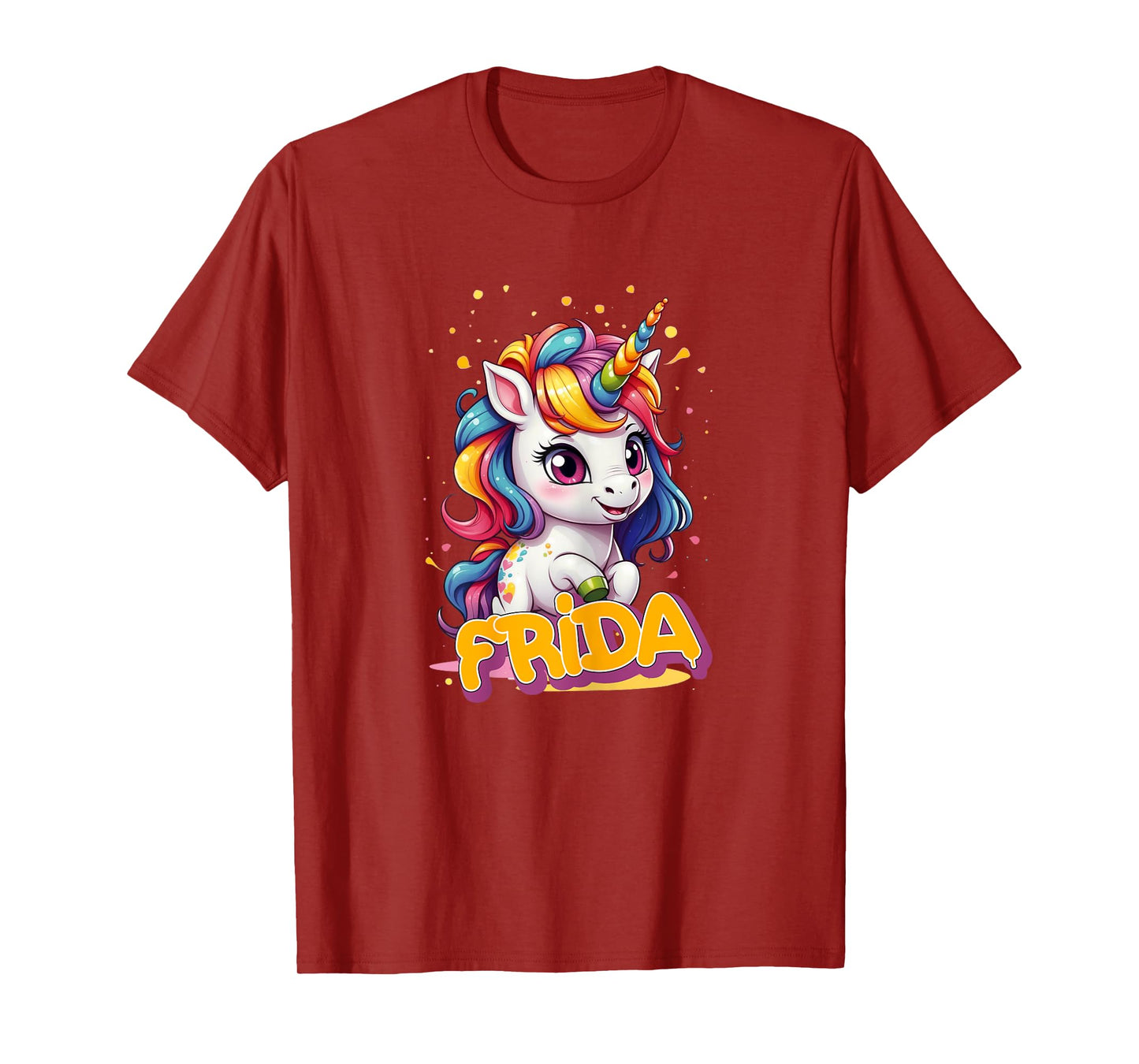 FRIDA - Adorable girl name with beautiful Unicorn T-Shirt