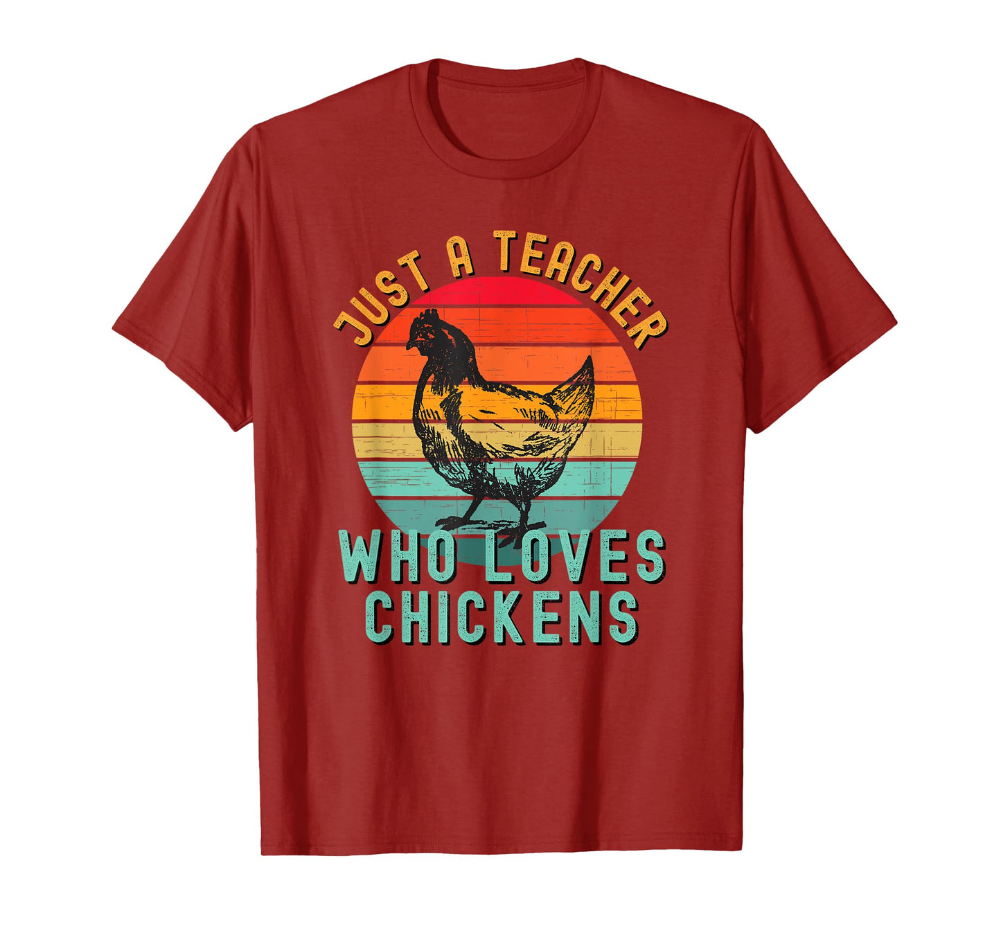Just A Teacher Who Loves Chickens Vintage Chicken Lover T-Shirt for Men Women Girls Kids