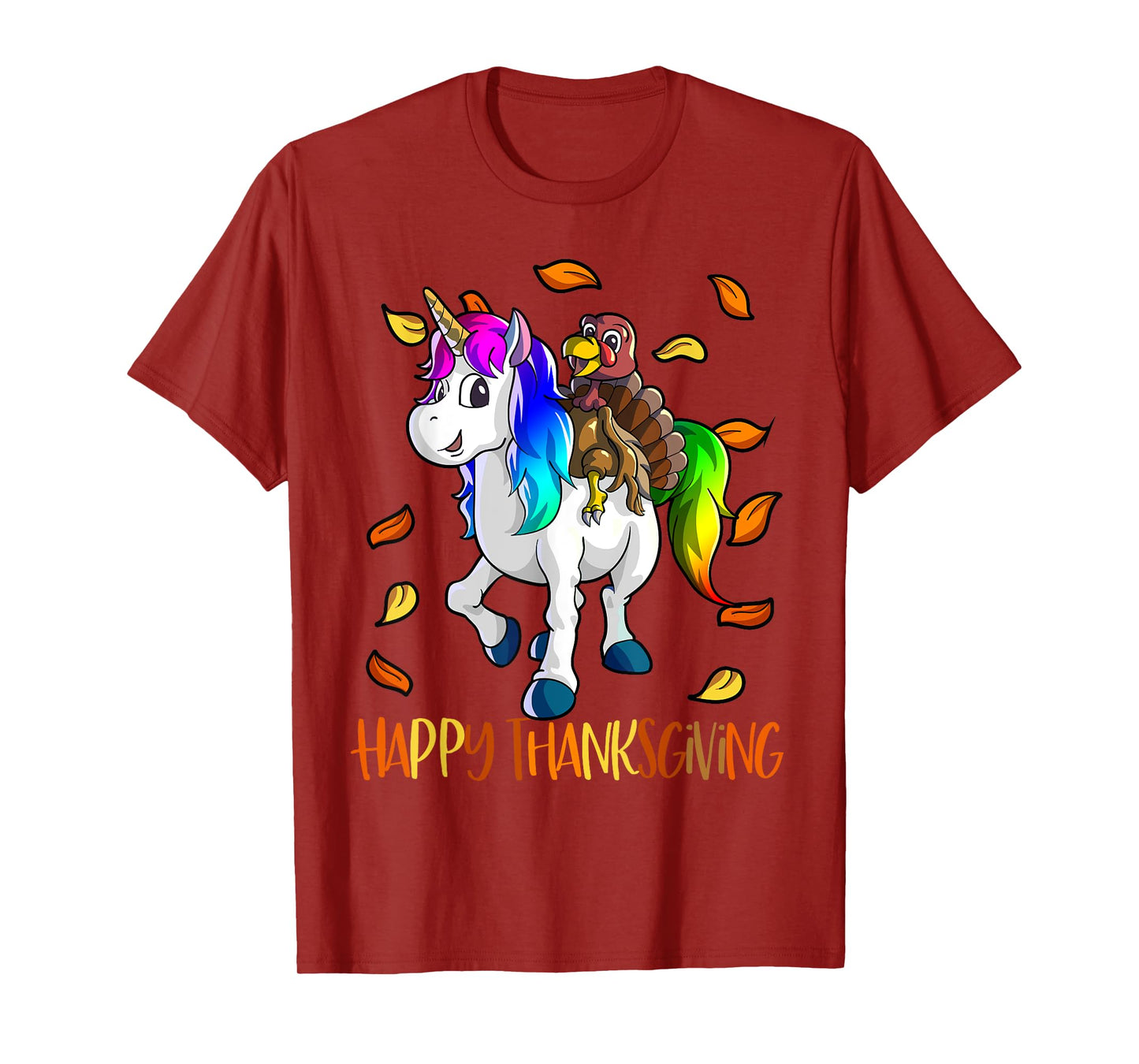 Unicorn Thanksgiving Shirt Girls Kids Unicorn Turkey T-Shirt