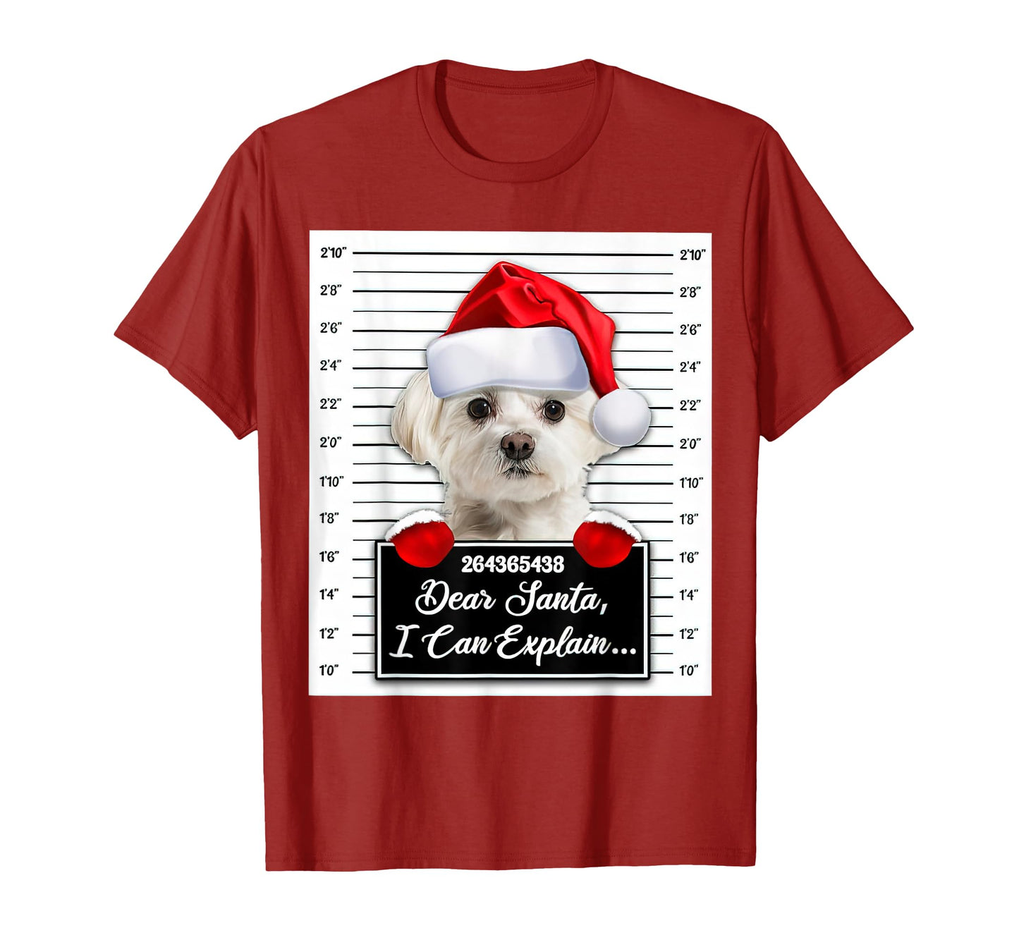 Maltese Xmas Dear Santa I Can Explain Funny Christmas T-Shirt