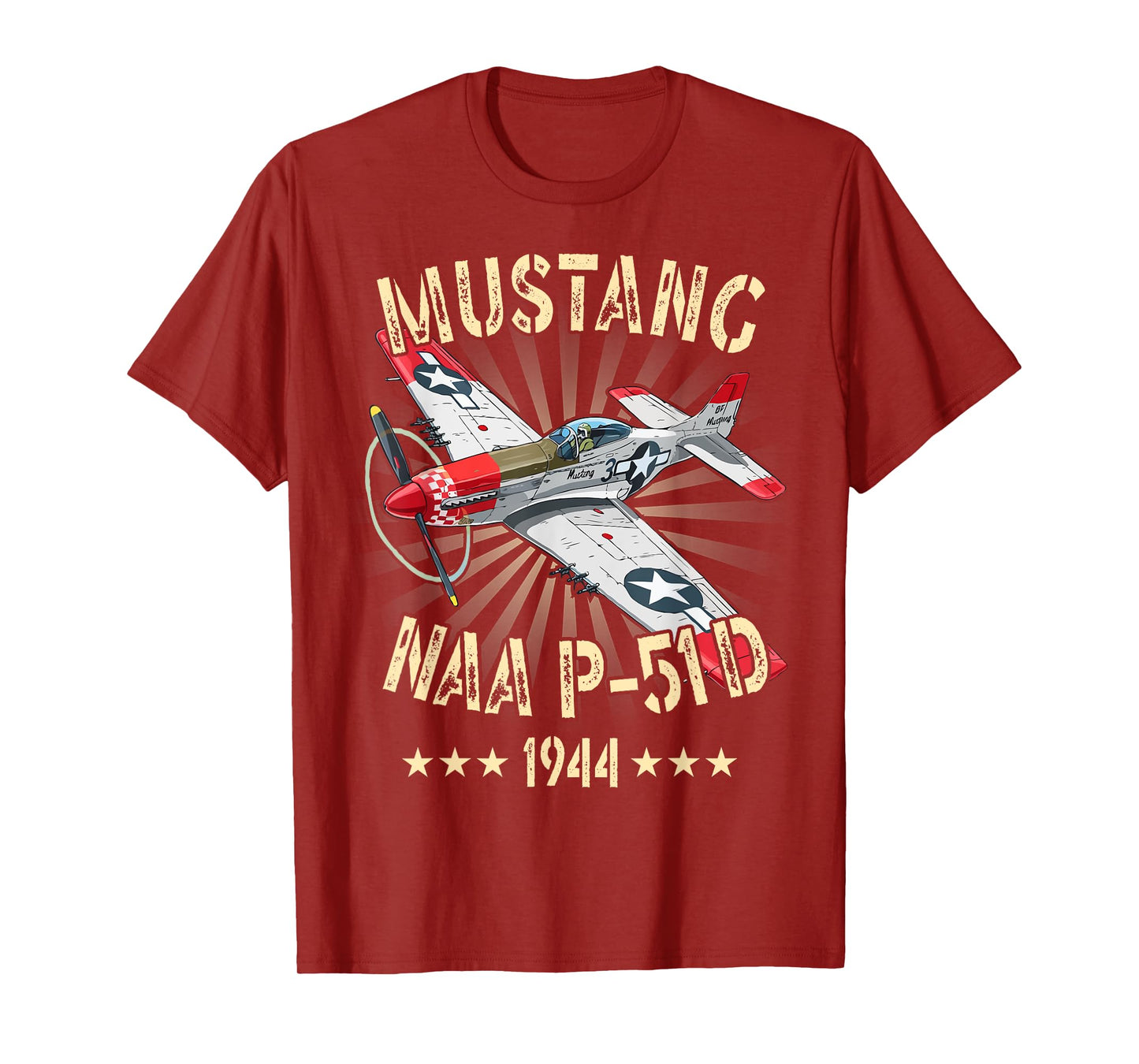 P-51D Mustang Vintage North American P-51D Fighter Warbirds T-Shirt