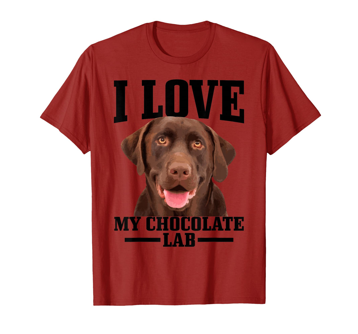 Chocolate Labrador Retriever Mom Dad I Love My Lab Dog T-Shirt