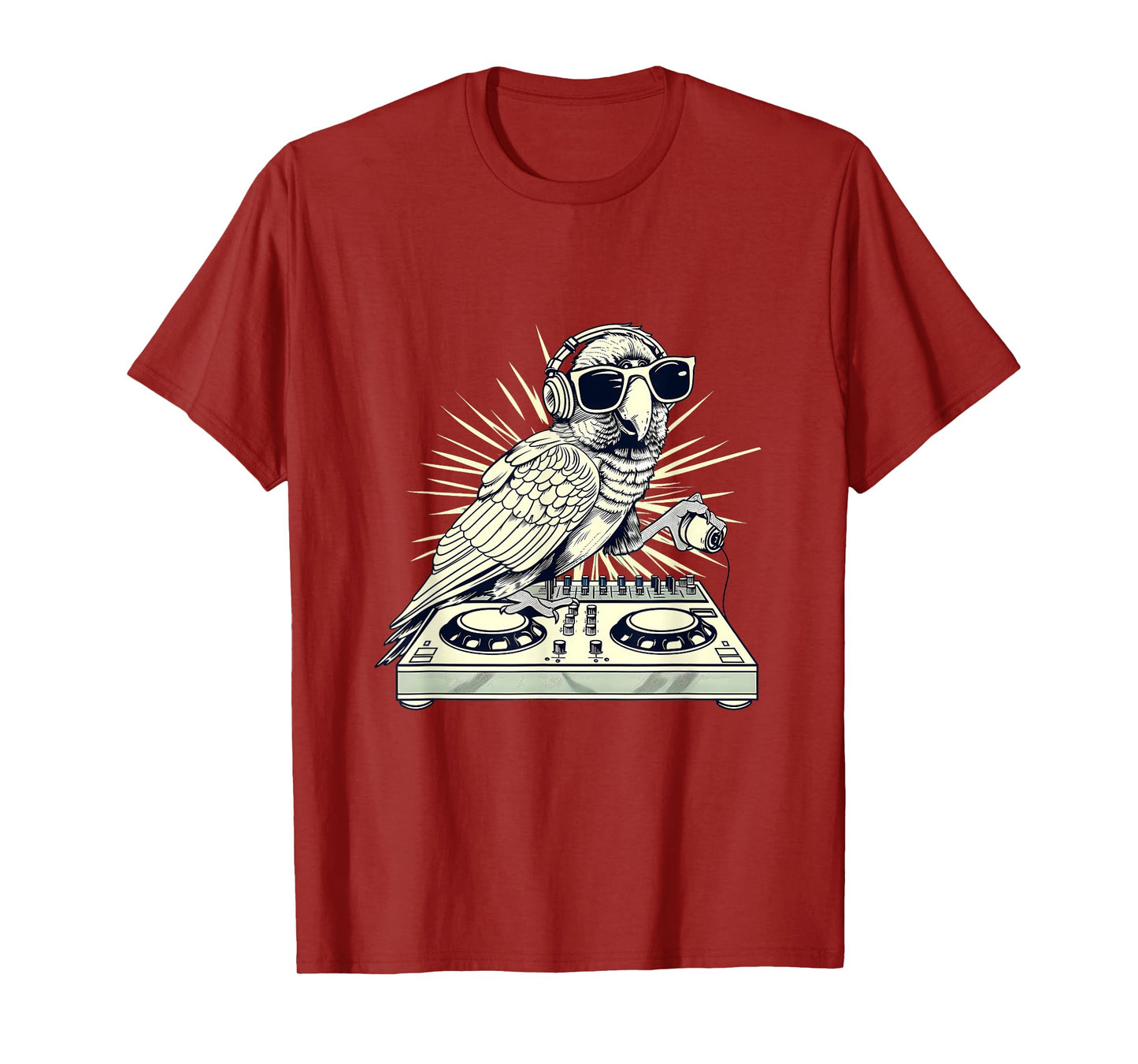 Parrot DJ Turntable DJ Parrot Bird EDM House Music Producer T-Shirt