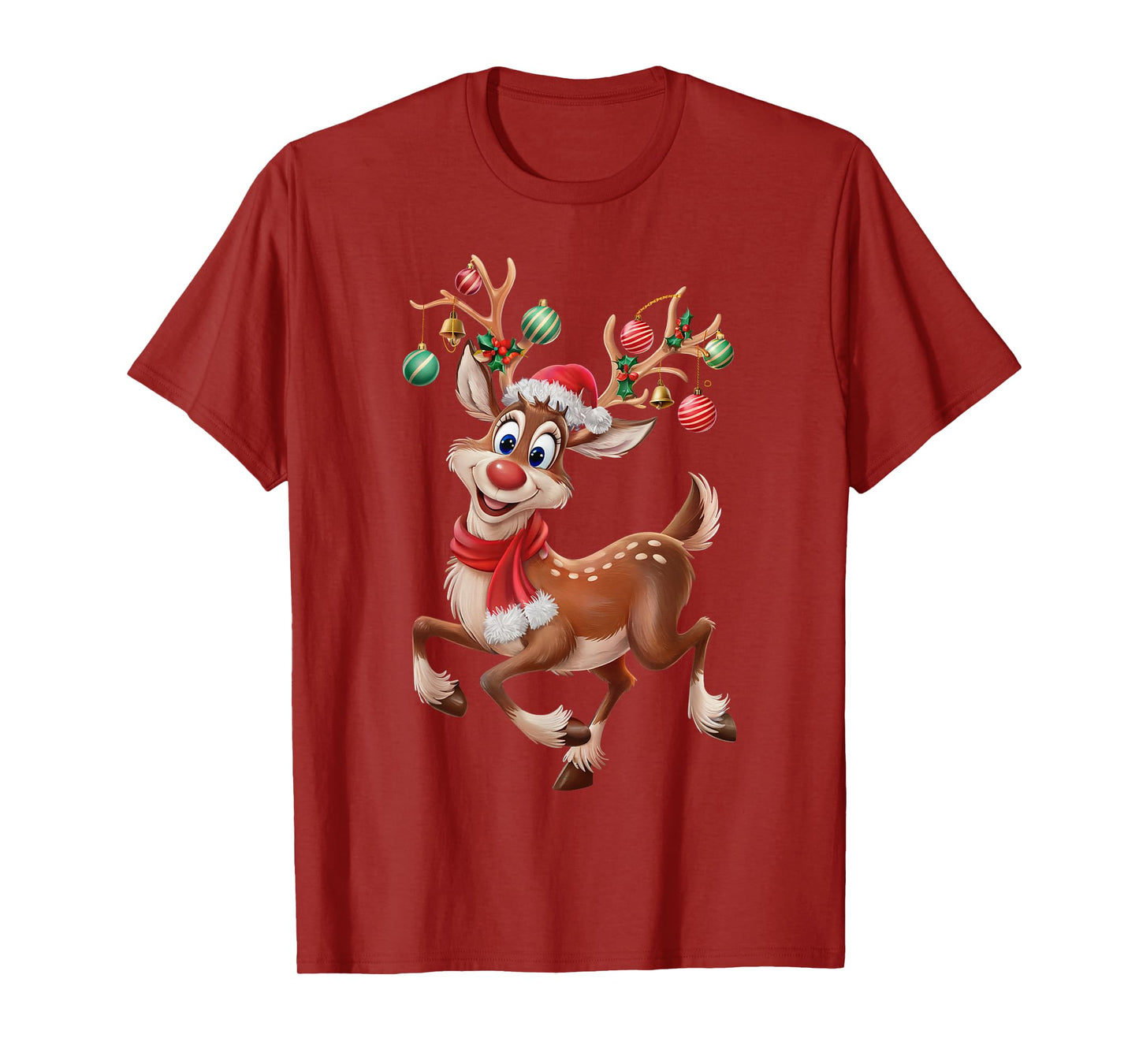 funny Rudolph The Red Nose Reindeer For Kids & Christmas boy T-Shirt