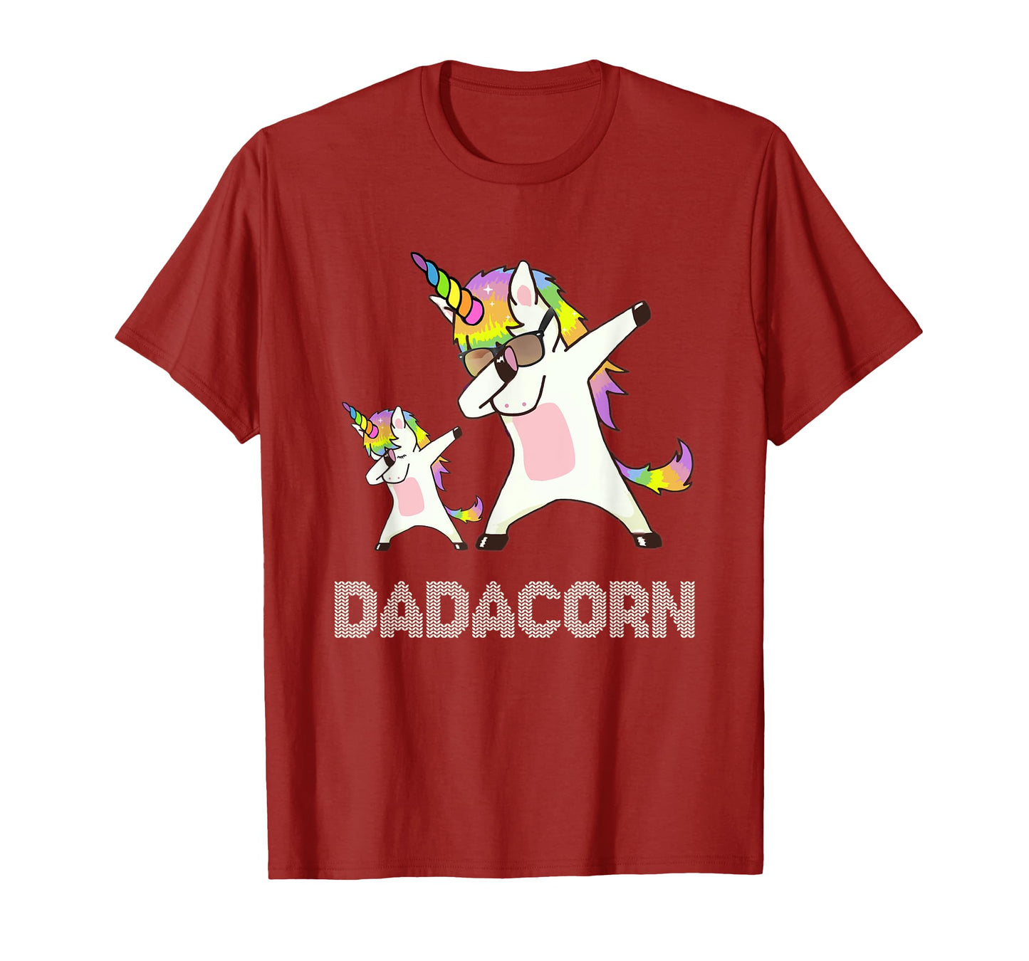 Dadacorn Unicorn Dad T-Shirt - Men-Adults - Black - Small - Short Sleeve - Cotton, Polyester