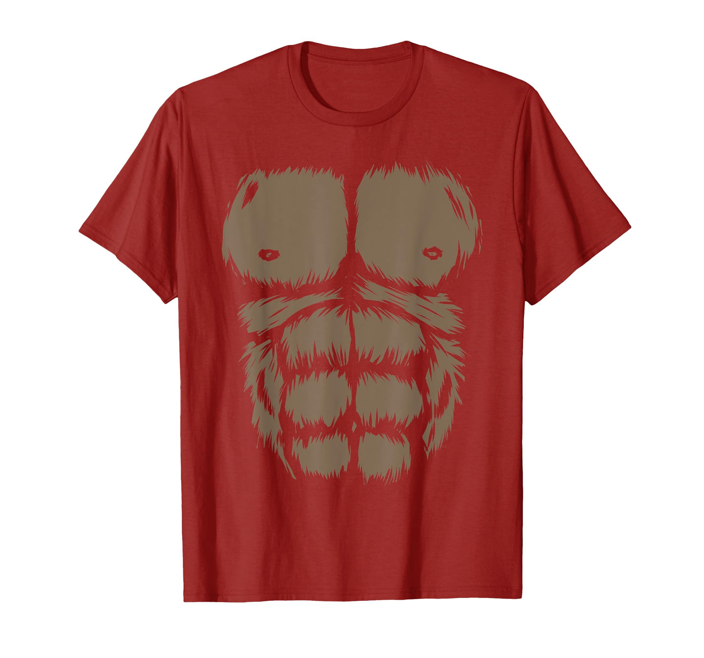 Funny Gorilla Chest Monkey Belly Abs Halloween Costume T-Shirt