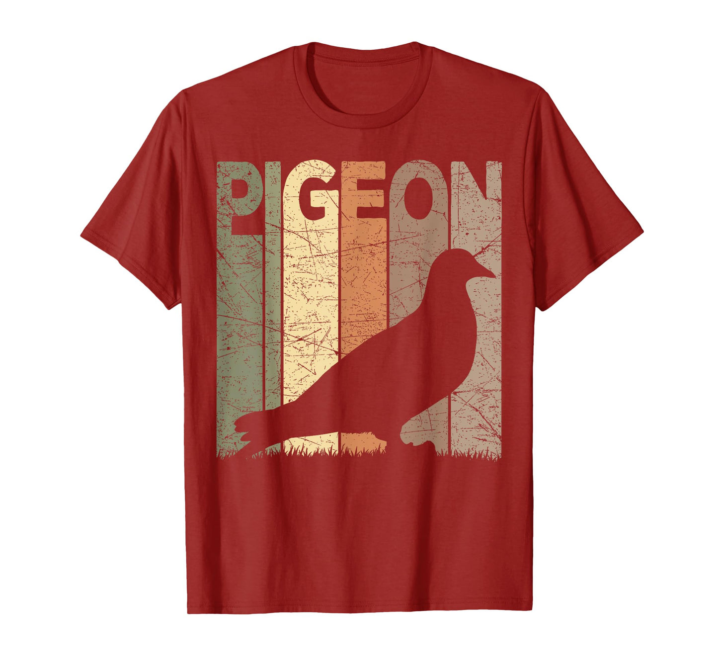 Pigeon Vintage Birdwatching Retro Pigeon Ornithology T-Shirt, Small, Black