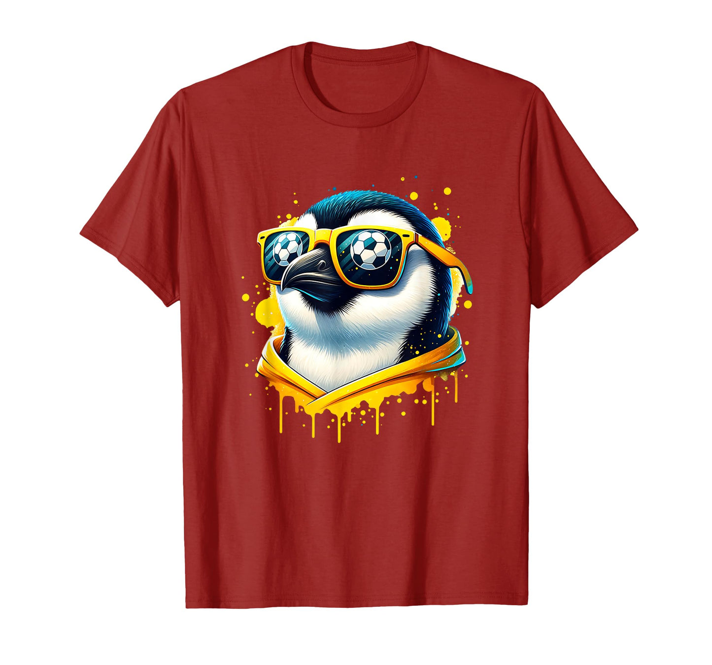 Cool Penguin Soccer Player Fan Champion T-Shirt