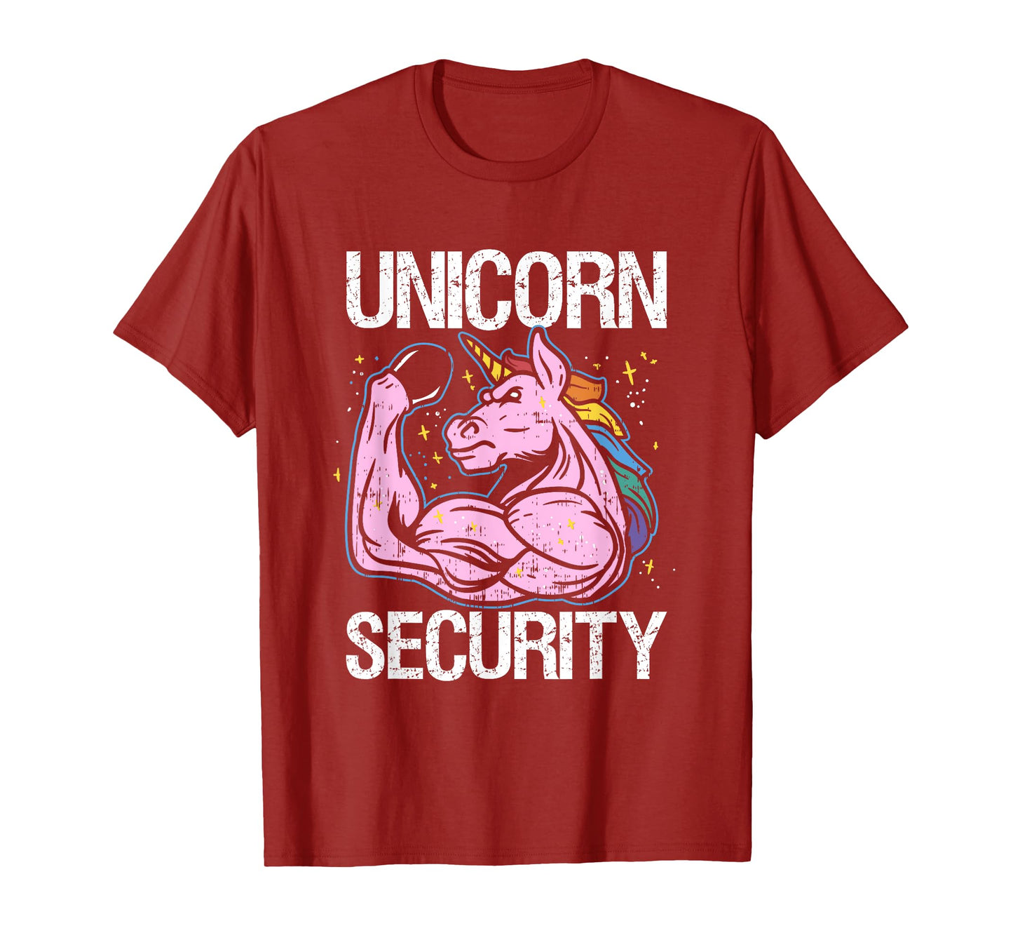 Unicorn Security Funny Costume Police Halloween Dad Men T-Shirt