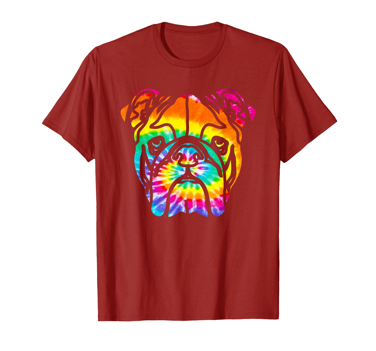 Bulldog T Shirt - Rainbow Trippy Hippie Tie Dye Shirt Men Women Girls Kids T-Shirt