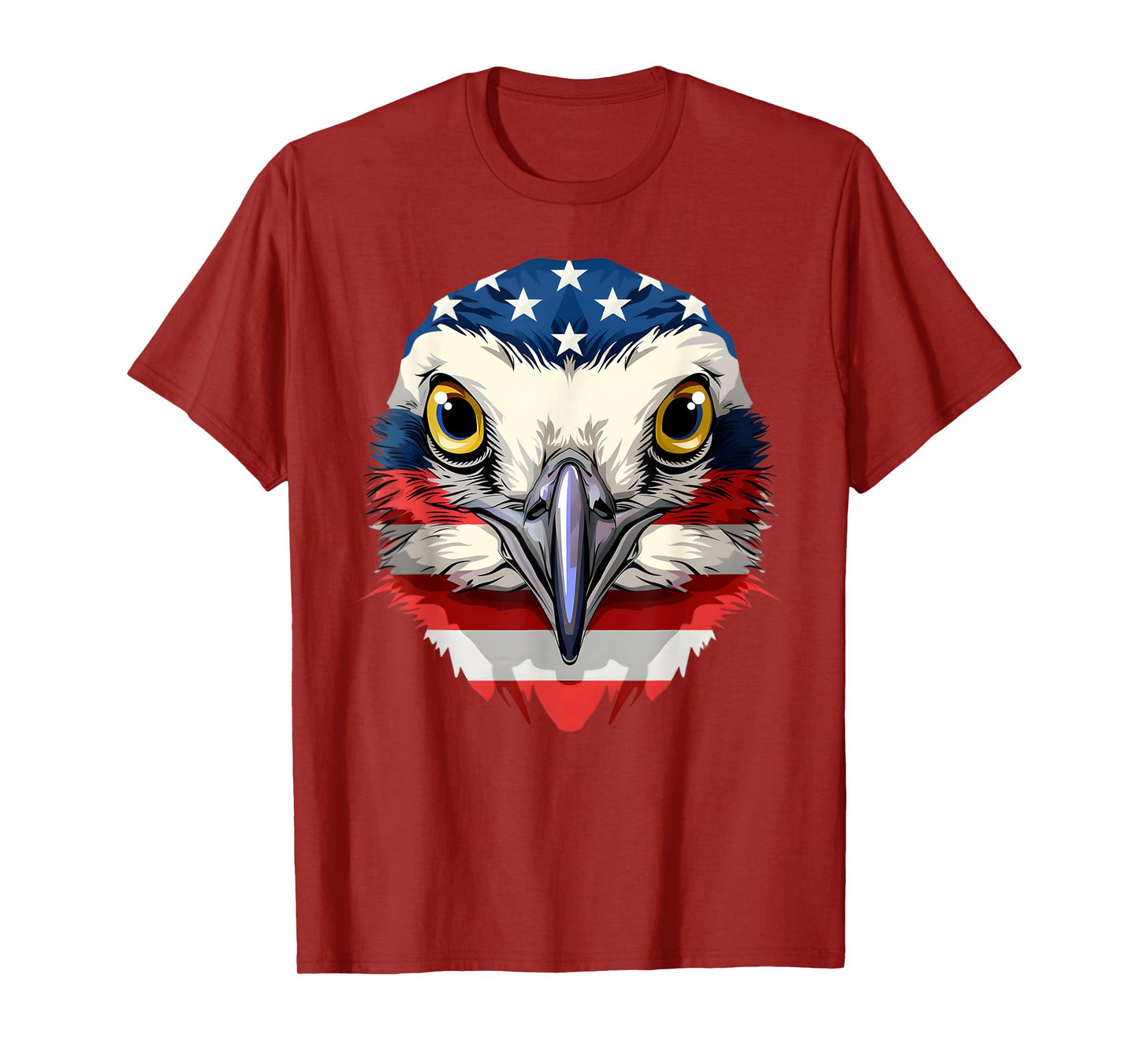 American Flag Killdeer Face Patriotic Bird Face 4th Of July T-Shirt