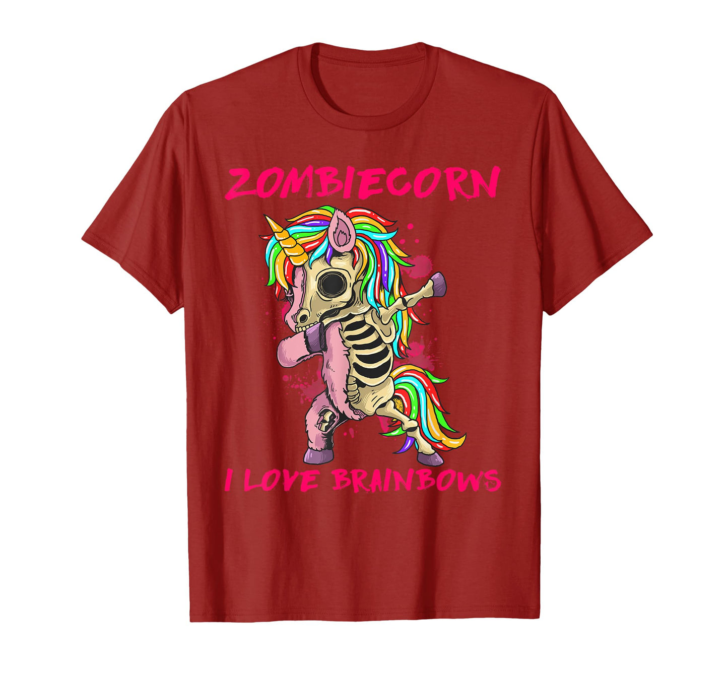Zombiecorn I Love Brainbows Zombie Halloween Unicorn Lovers T-Shirt
