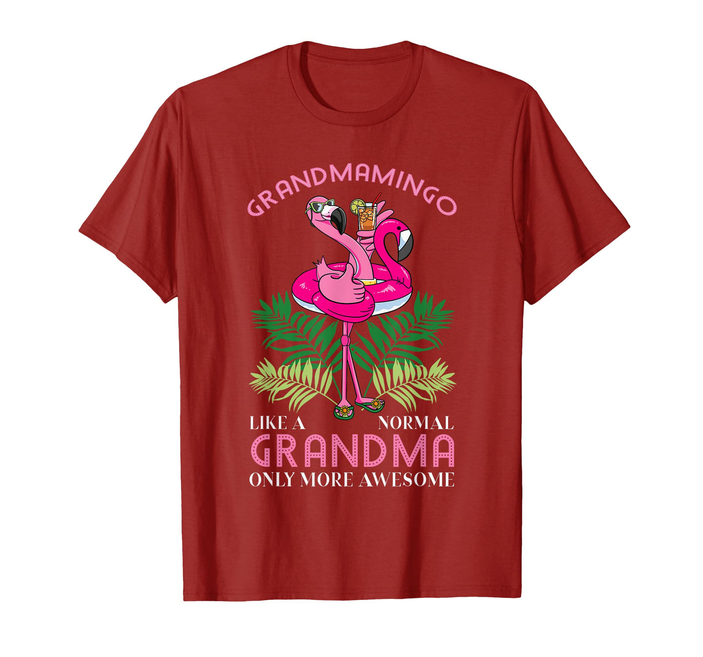 Grandmamingo Grandmother Flamingo Lover Gramma Grandma Nanny T-Shirt