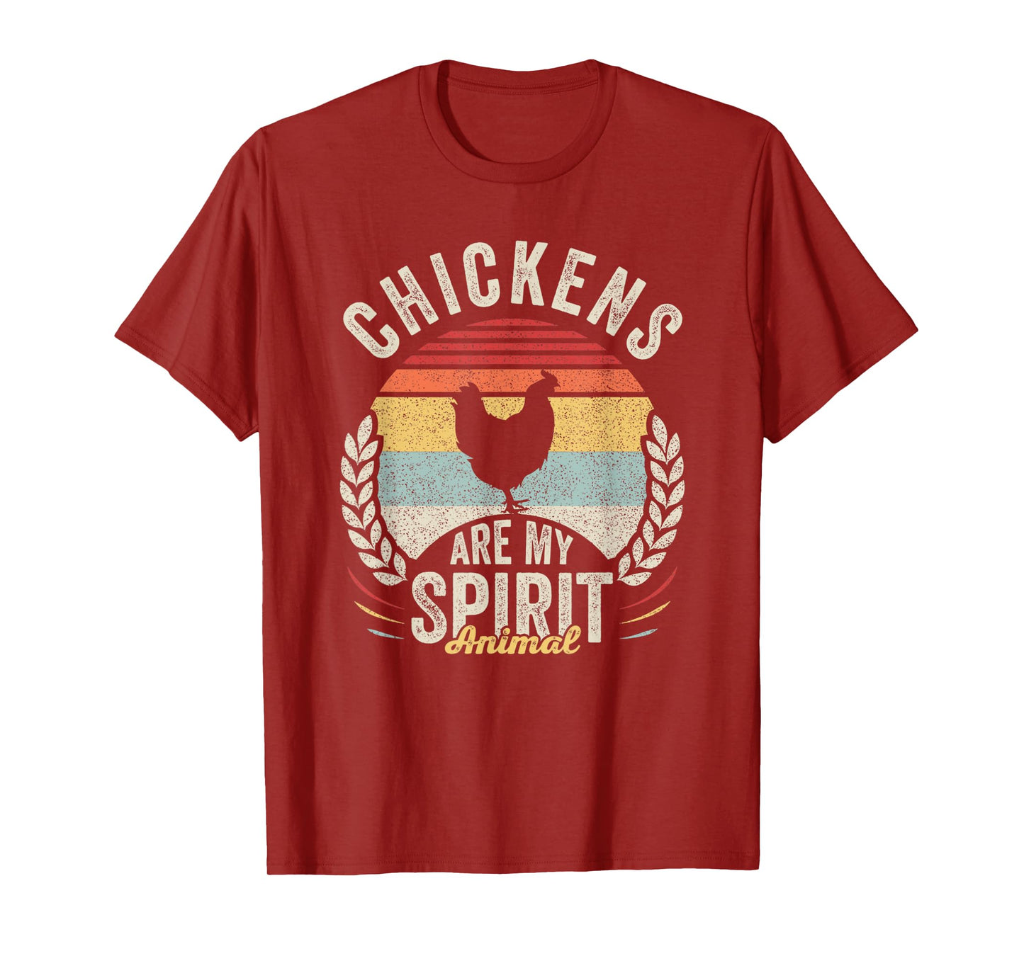 Vintage Retro Chickens Are My Spirit Animal Chicken Lover T-Shirt