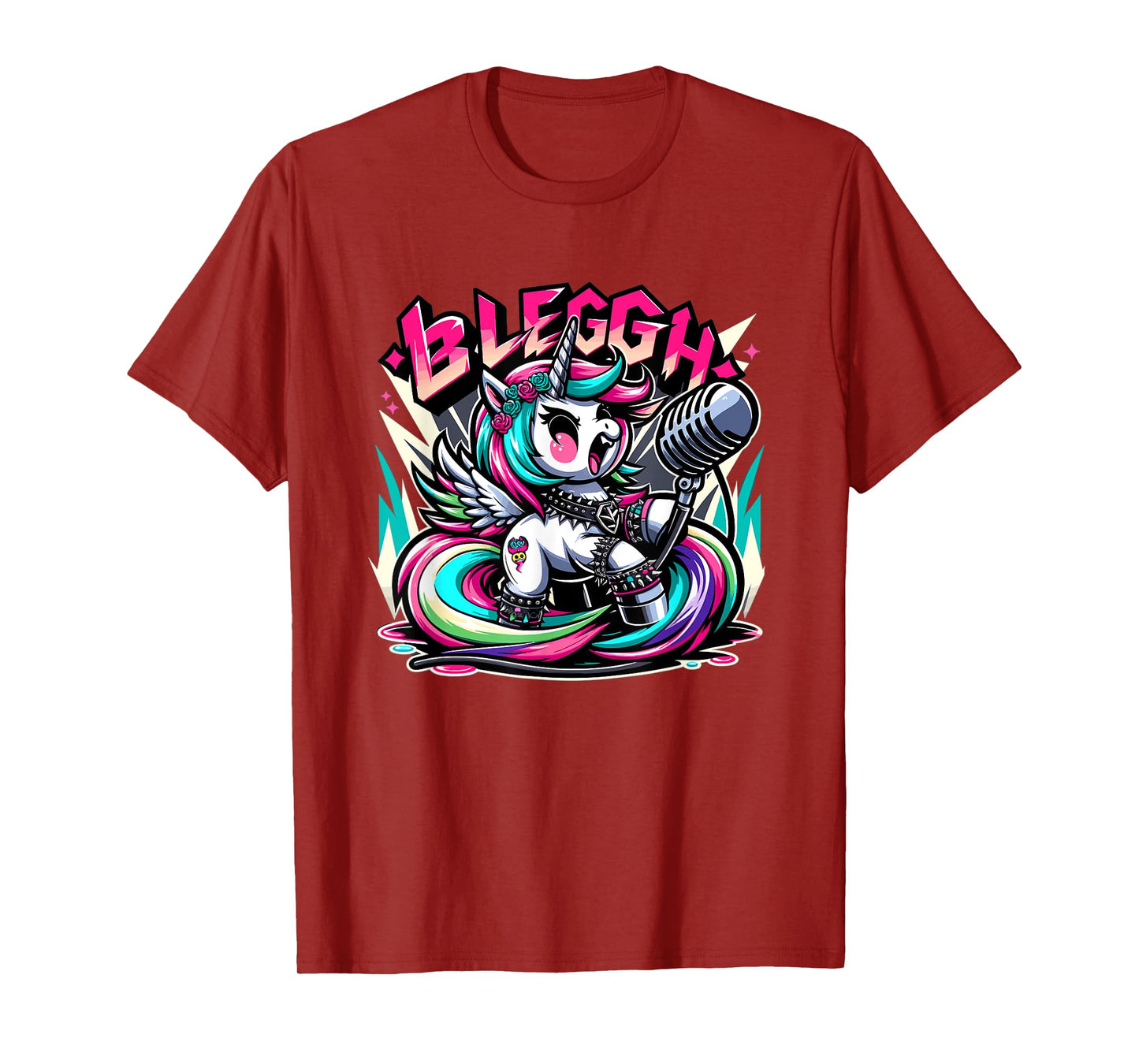 Blegh - Metalcore Unicorn Screaming Into a Microphone T-Shirt