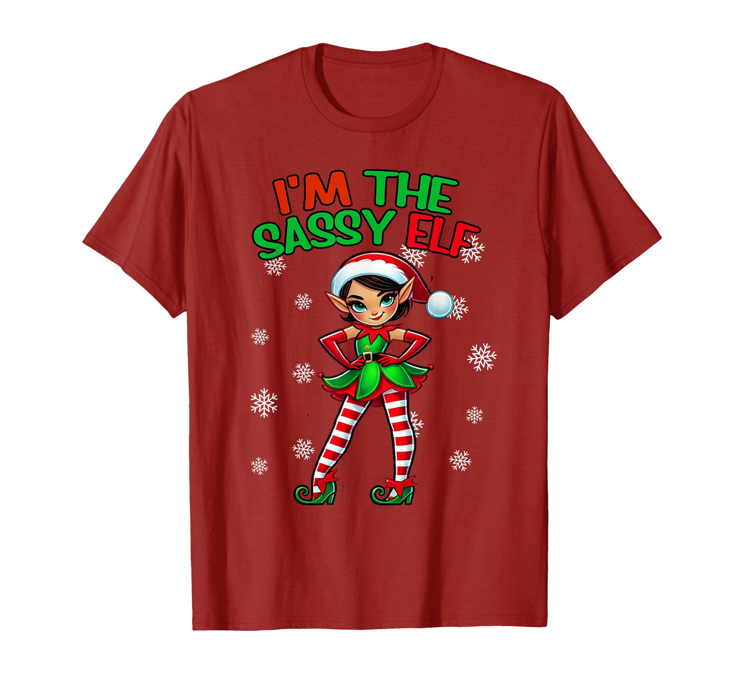 I'm The Sassy Elf Shirt Christmas Pajama Xmas PJ T-Shirt
