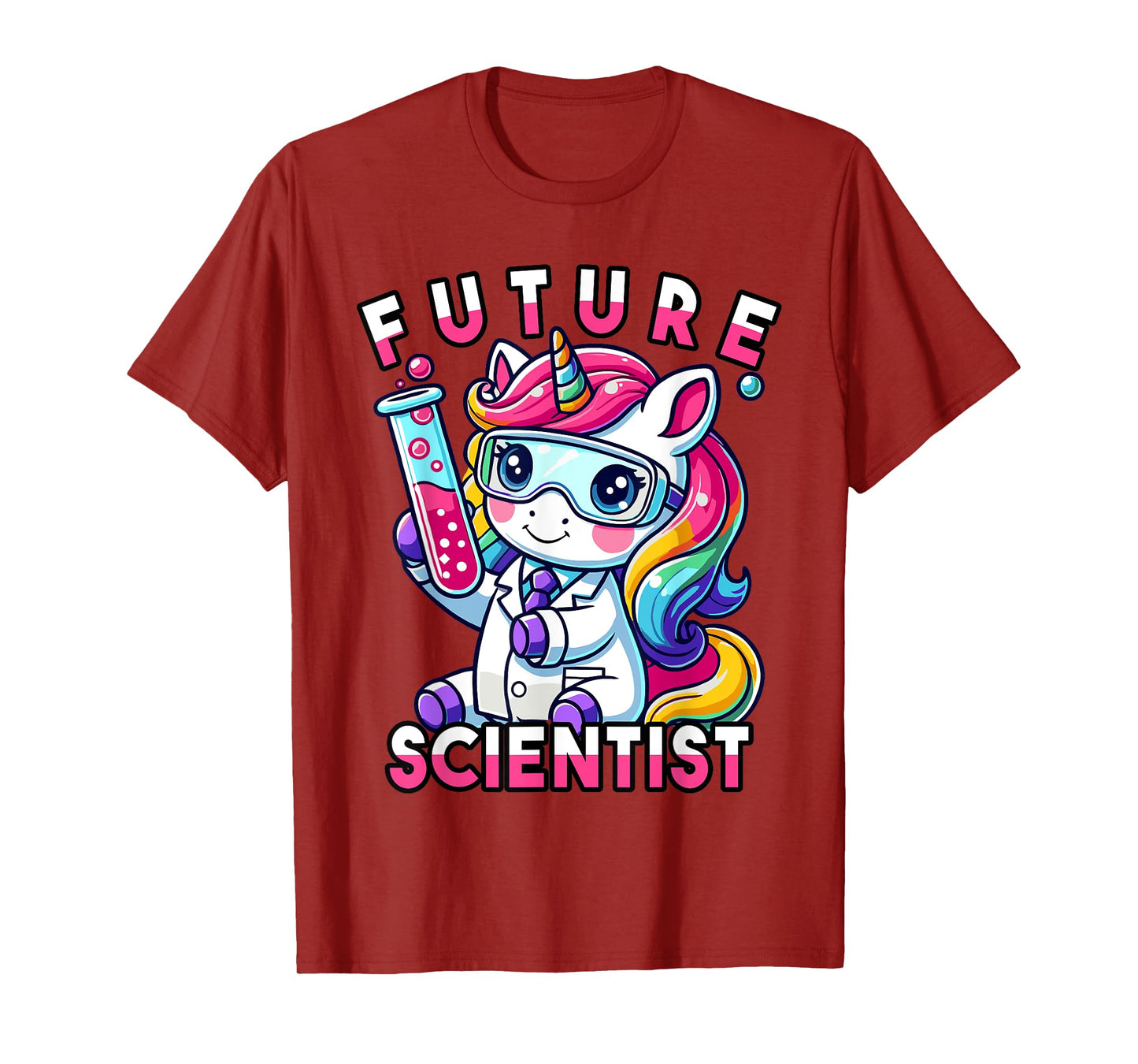 Future Scientist Girls Unicorn Science-Inspired Graphic T-Shirt