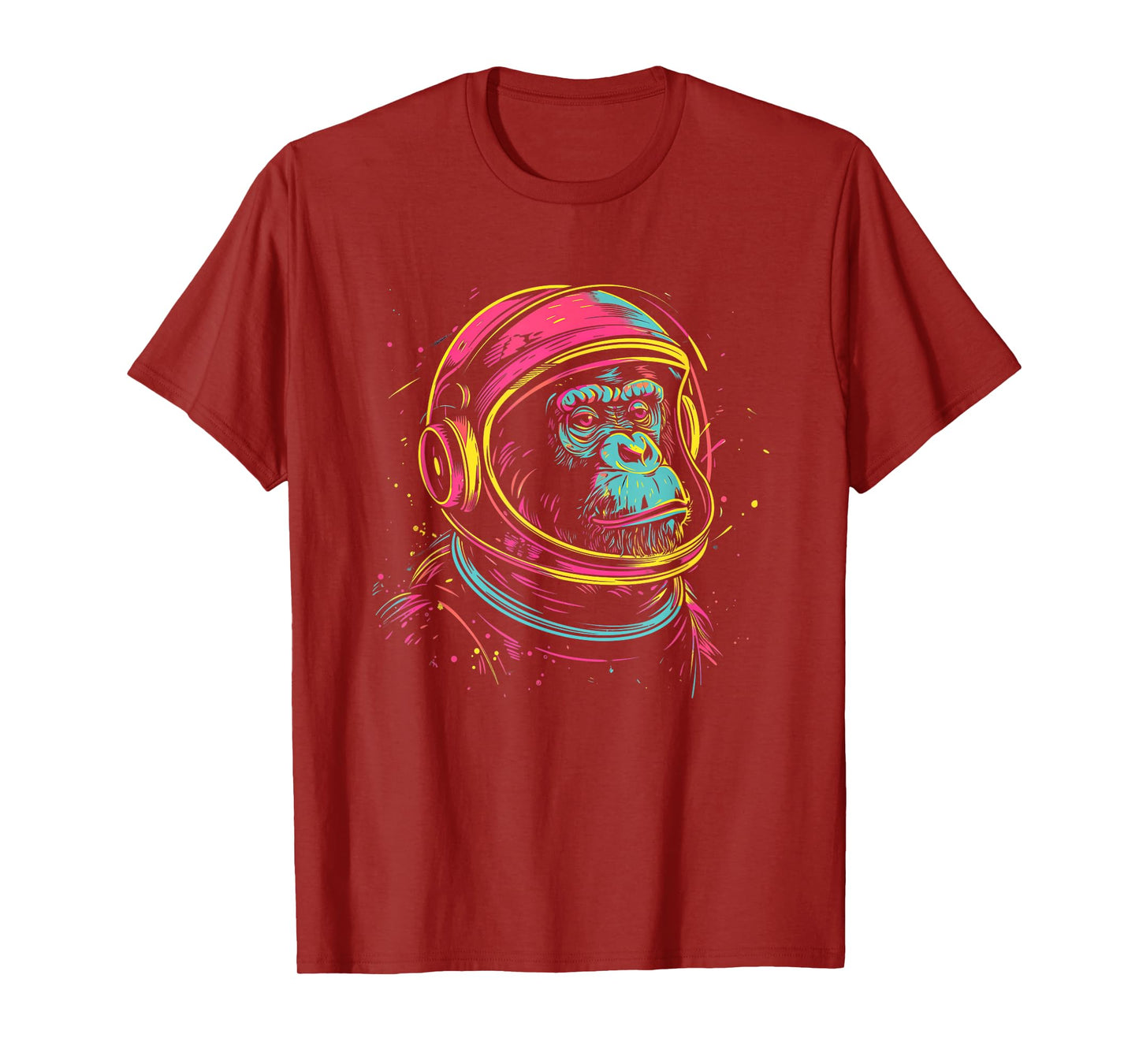 Astronaut Chimp Monkey, Spaceman Chimp Neon design T-Shirt