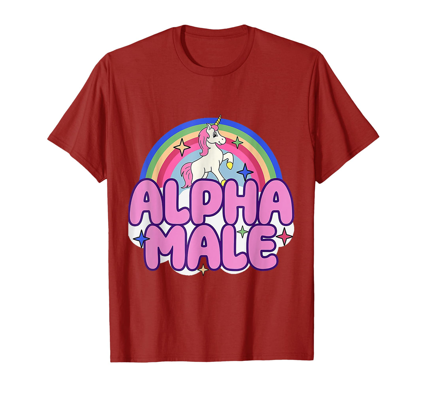 Ironic Alpha Male Unicorn Rainbow For Men Women T-Shirt