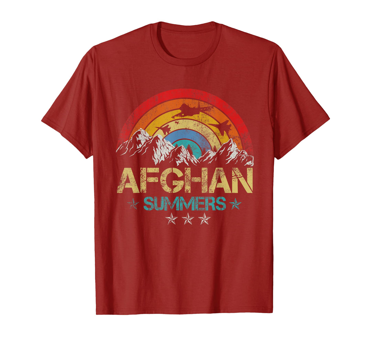 Afghanistan Summer Veteran Fighter Jet Patriotic 4th of July T-Shirt