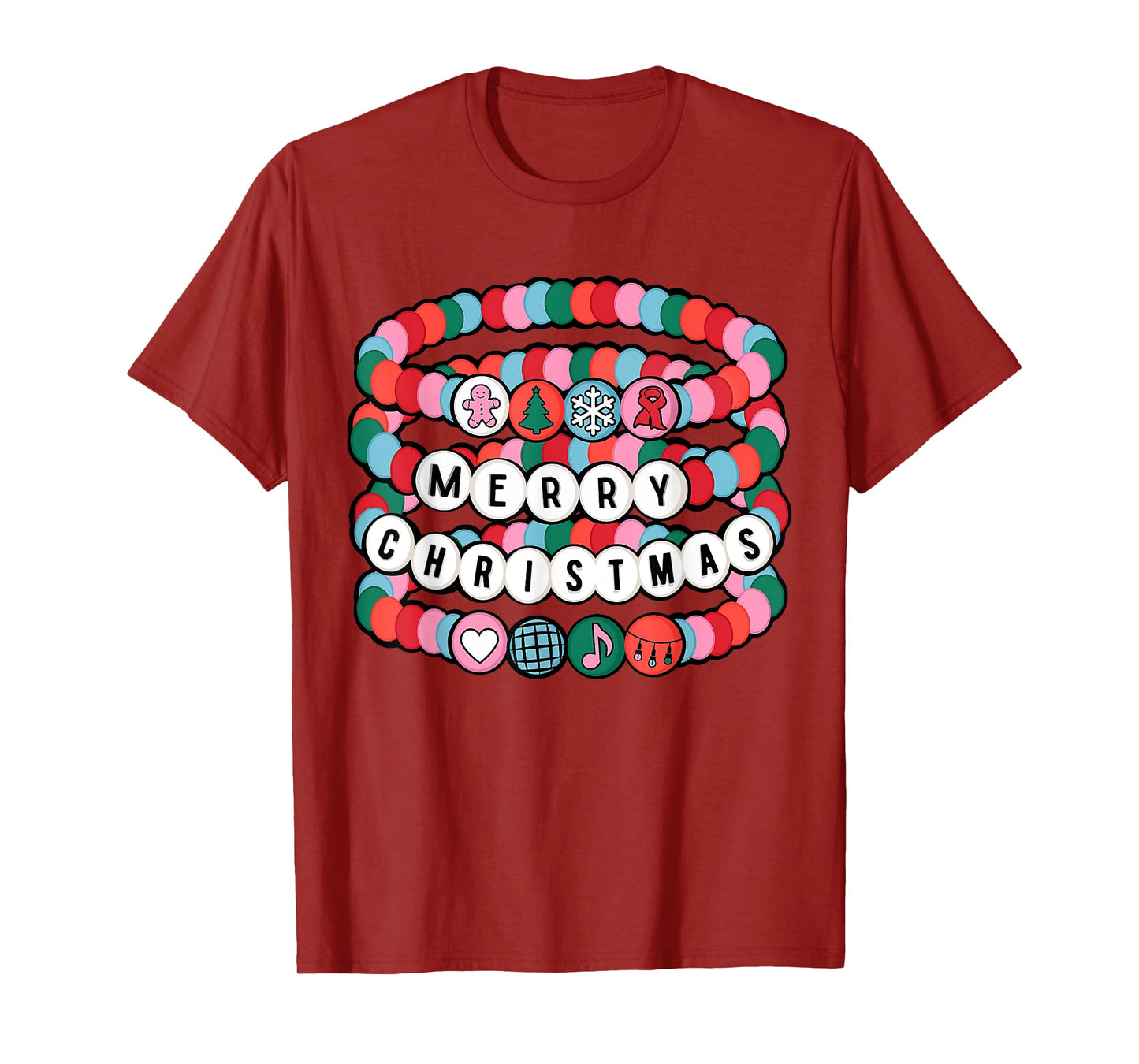 Merry Christmas Friendship Bracelet Friendsmas Bestie Xmas T-Shirt