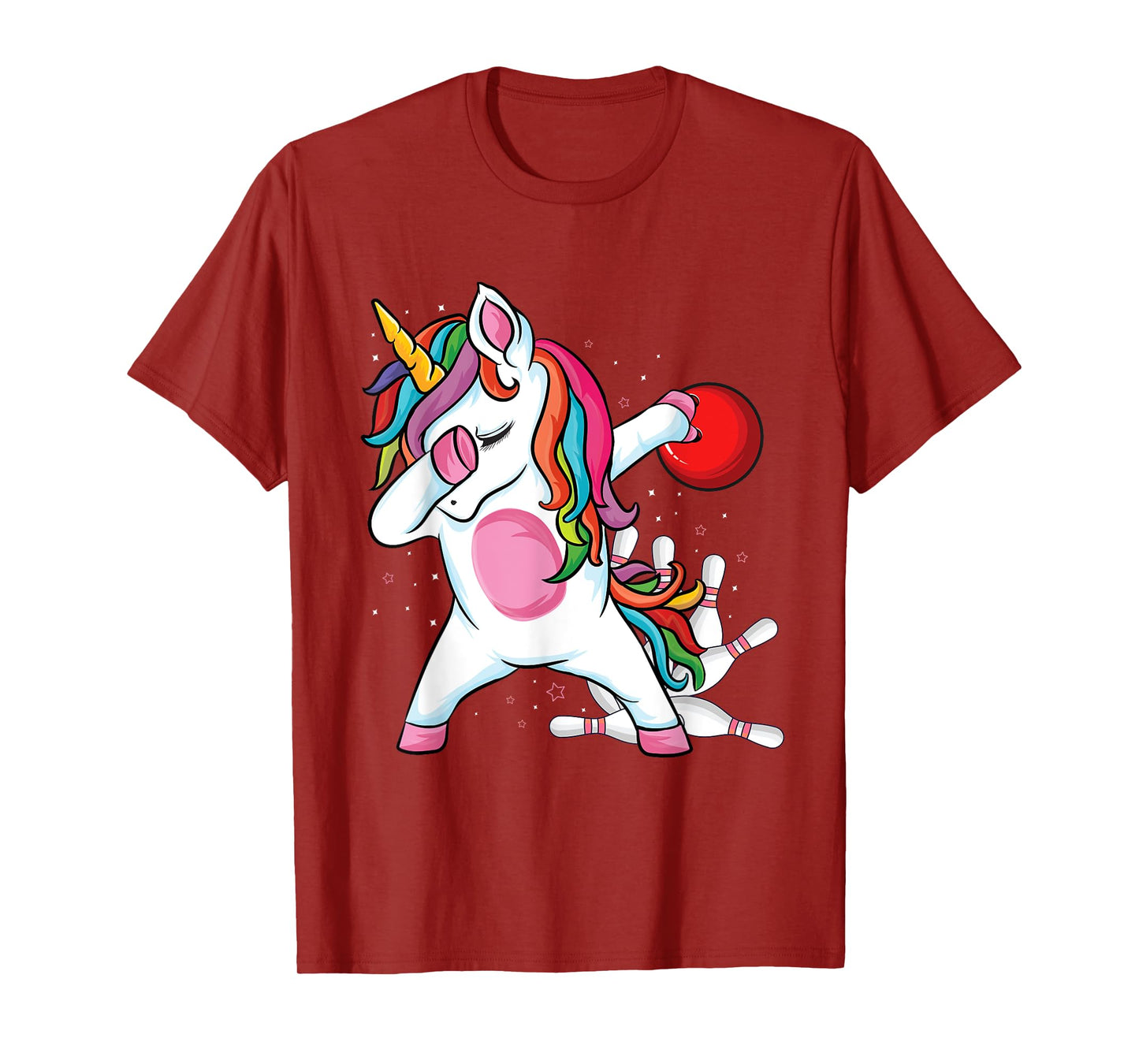 Magical Dabbing Unicorn Bowling Ball Pins Bowling Birthday T-Shirt