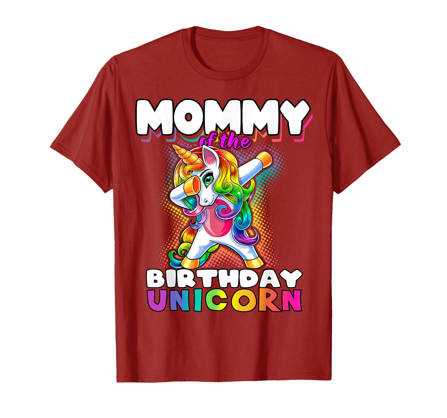 Mommy of the Birthday Unicorn Dabbing Matching Family T-Shirt