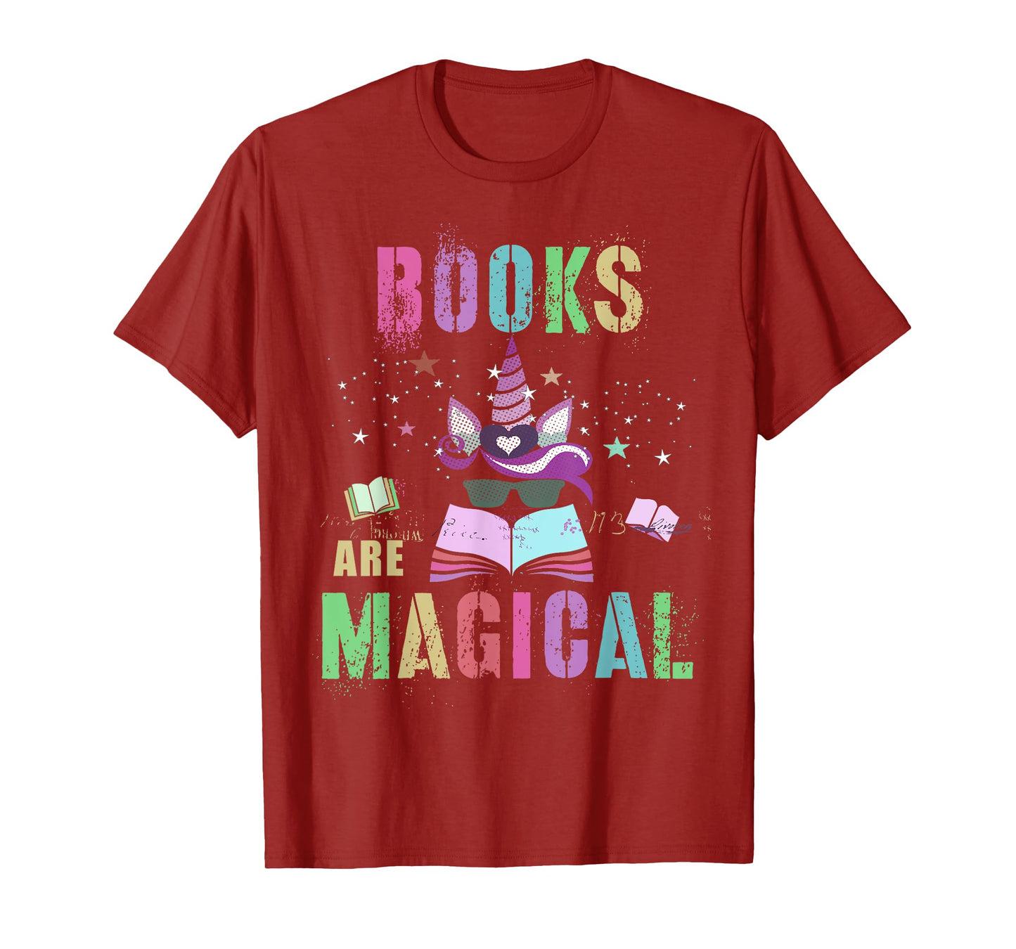Funny BOOKS ARE MAGICAL I'm Unicorn School Library Squad T-Shirt