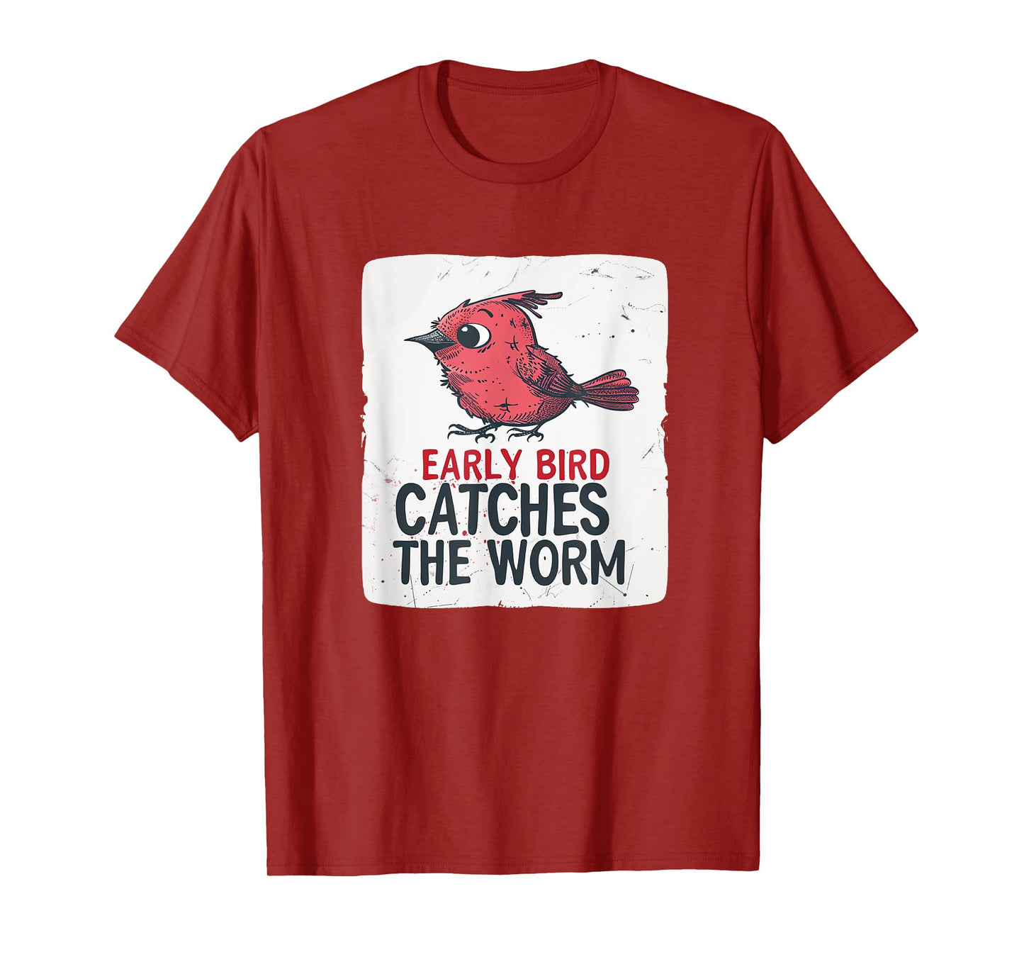 Funny Red Early Bird Costume for Worm Idiom Speech Lovers T-Shirt