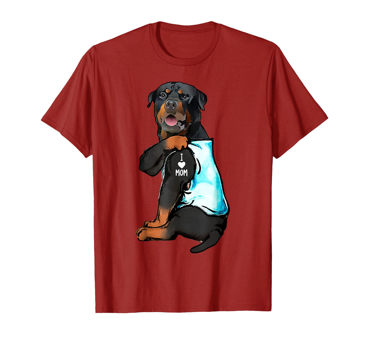Rottweiler I Love Mom Tattoo T-Shirt