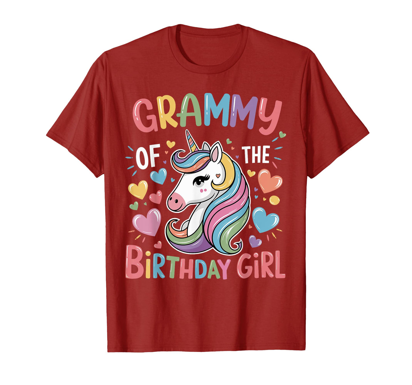 Grammy of The Birthday Girl Matching Unicorn Bday Grandma T-Shirt